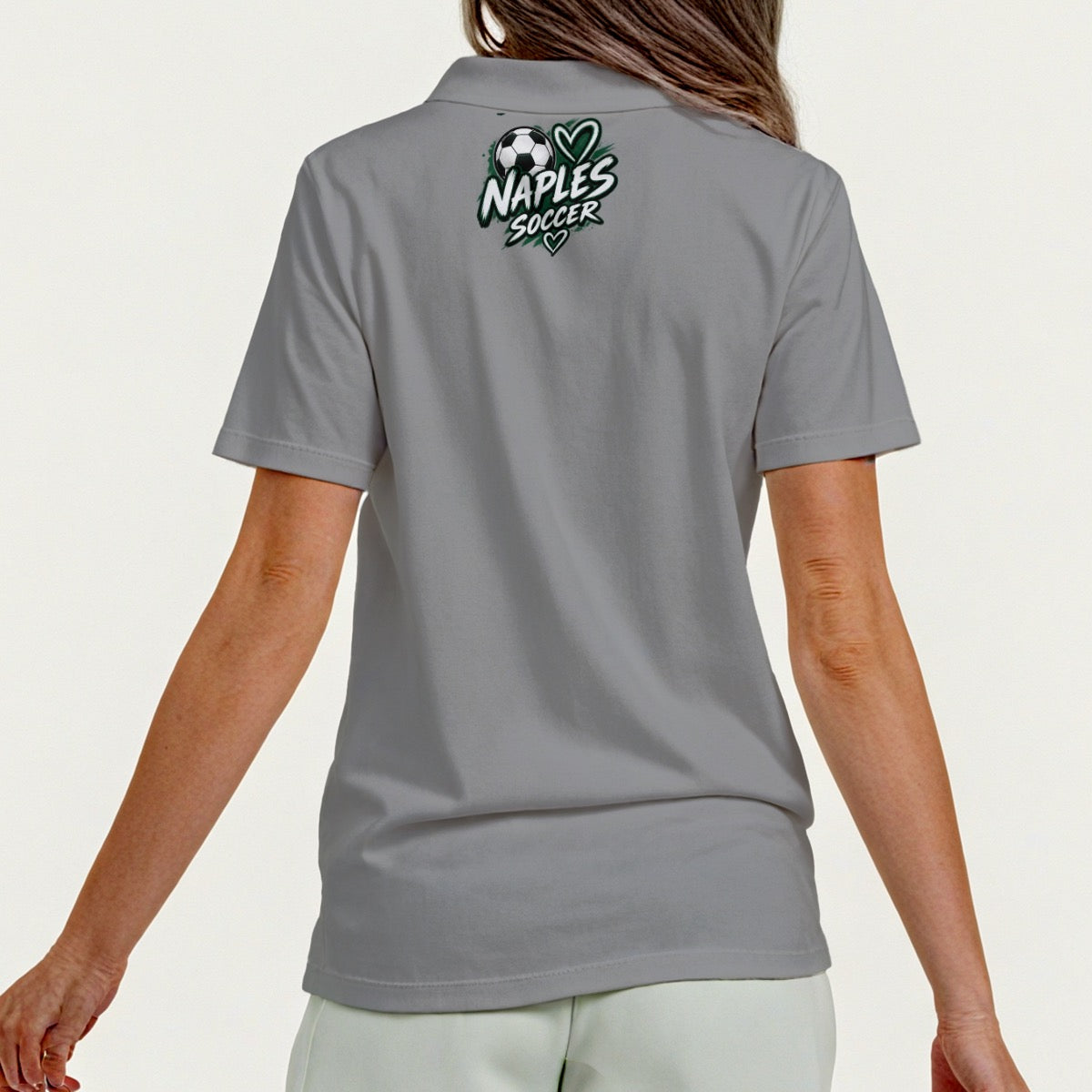 Naples Soccer Women's Zip Polo Shirt With Short Sleeve