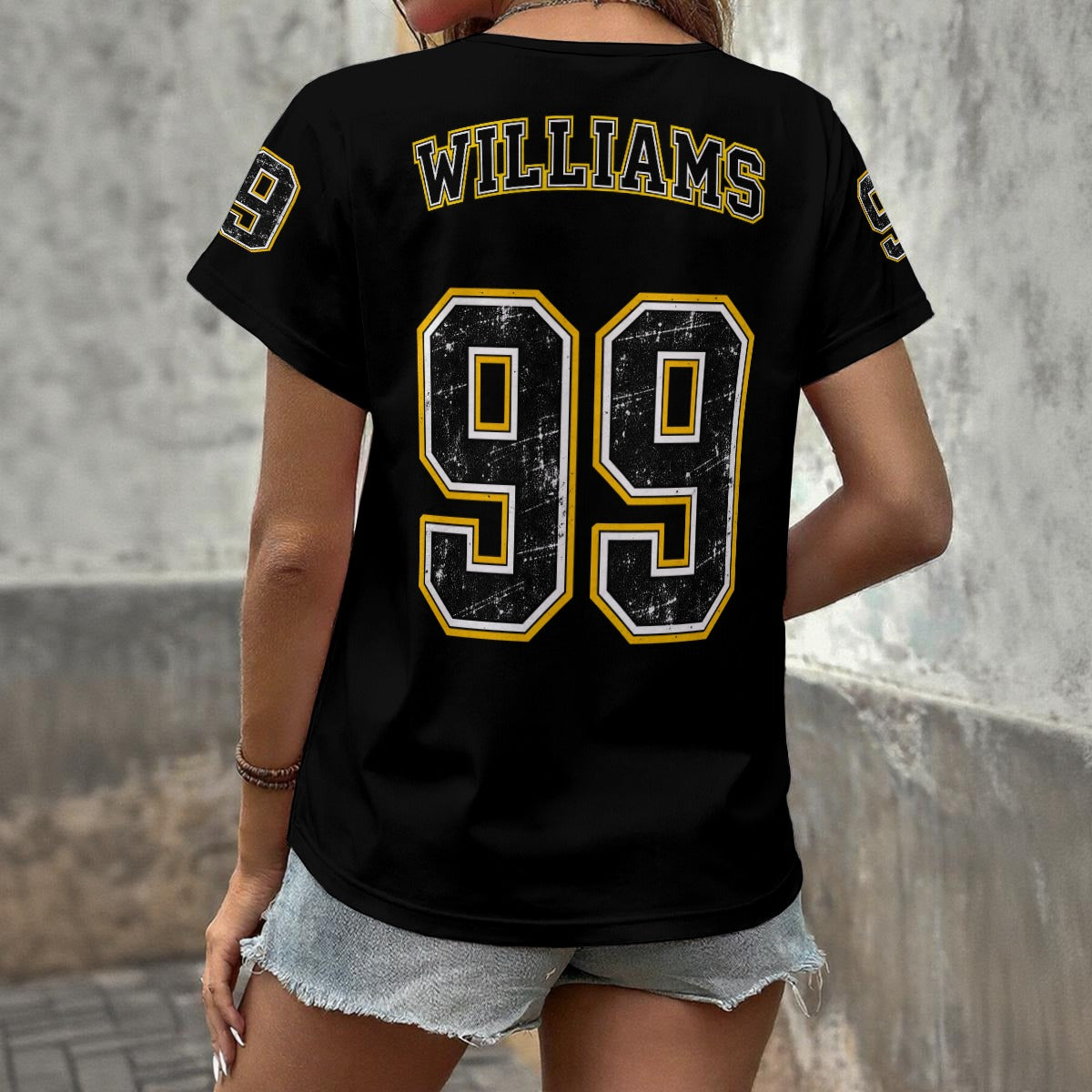 South Seneca Football Mom V-Neck T-Shirt