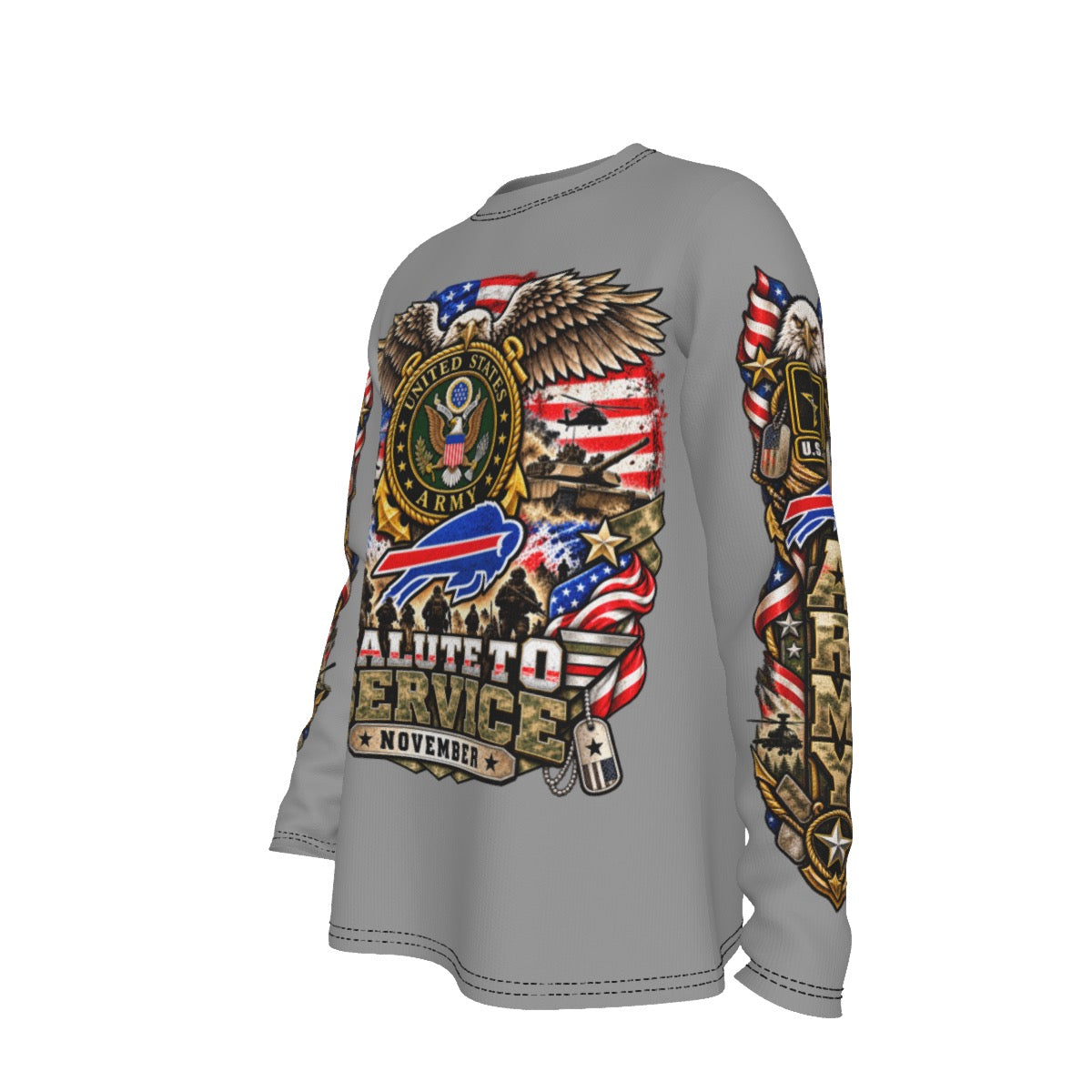 Bills-Themed Salute to Service Long Sleeve T-Shirt – U.S. Army