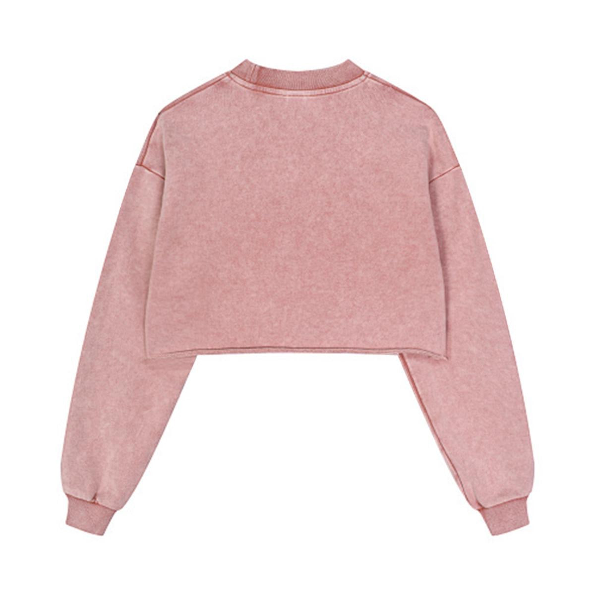 Women’s Cropped Distressed Sweatshirt|380GSM Cotton DTG