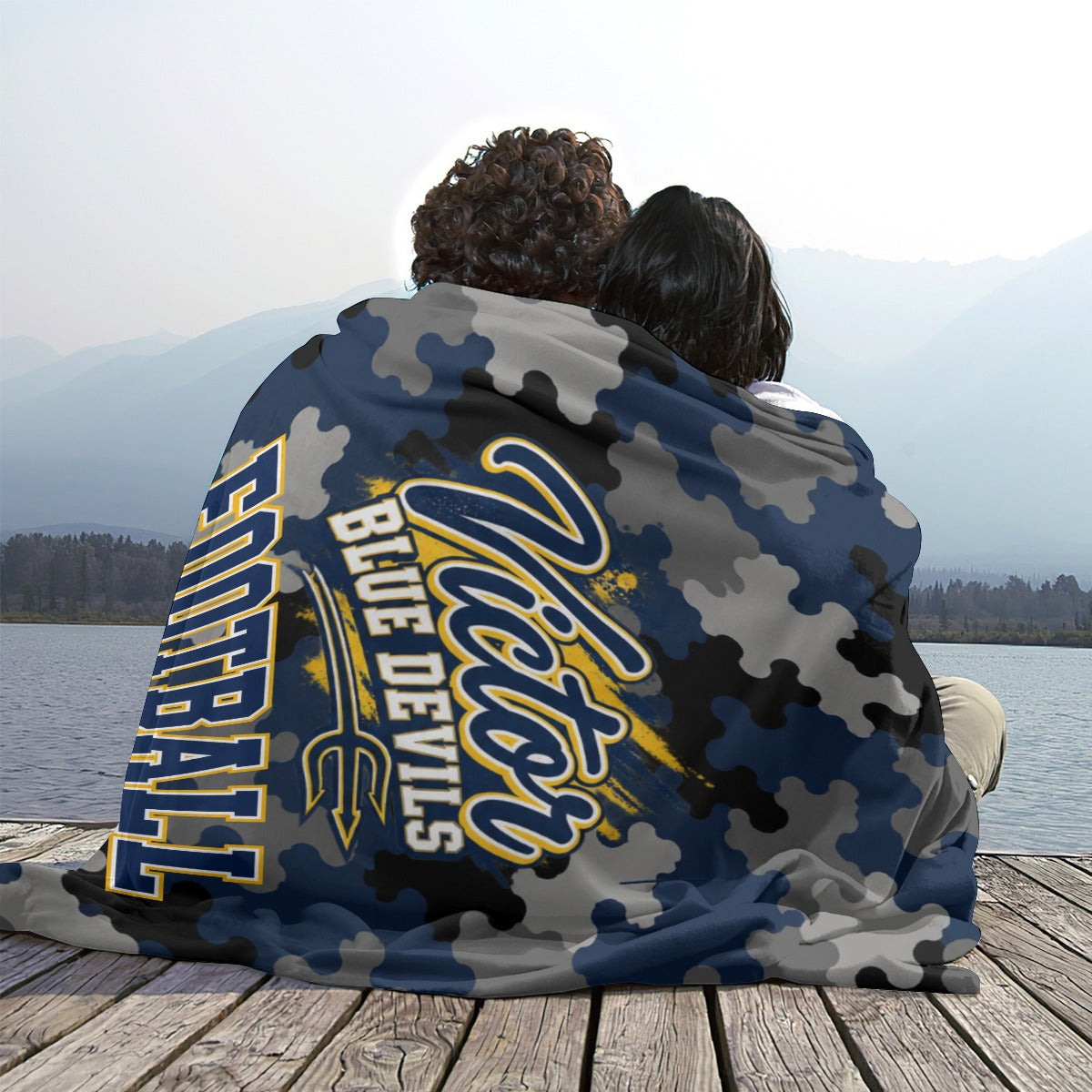 Victor Football Single-Side Printing Flannel Blanket