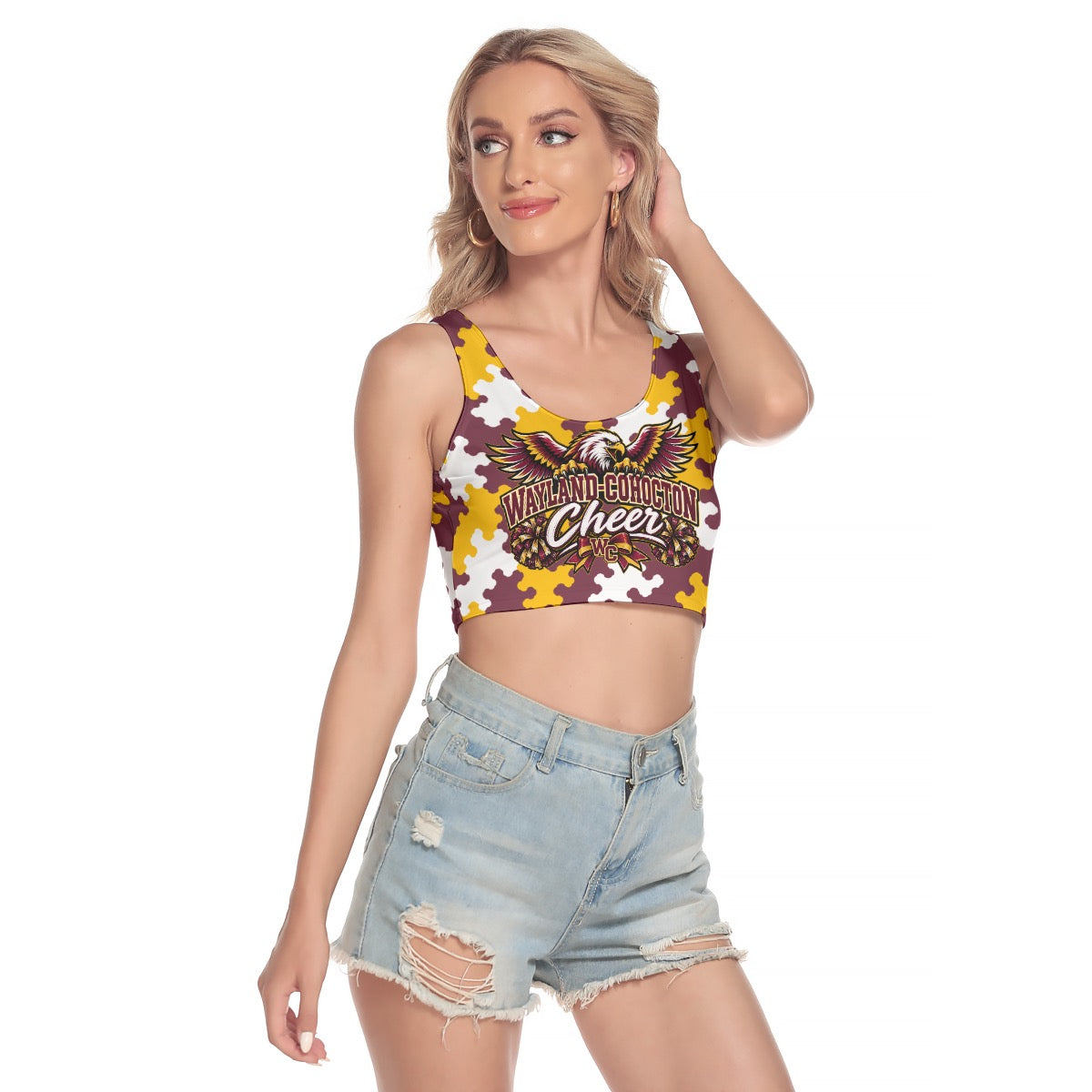 Wayland-Cohocton Women's Sport Crop Tank Top