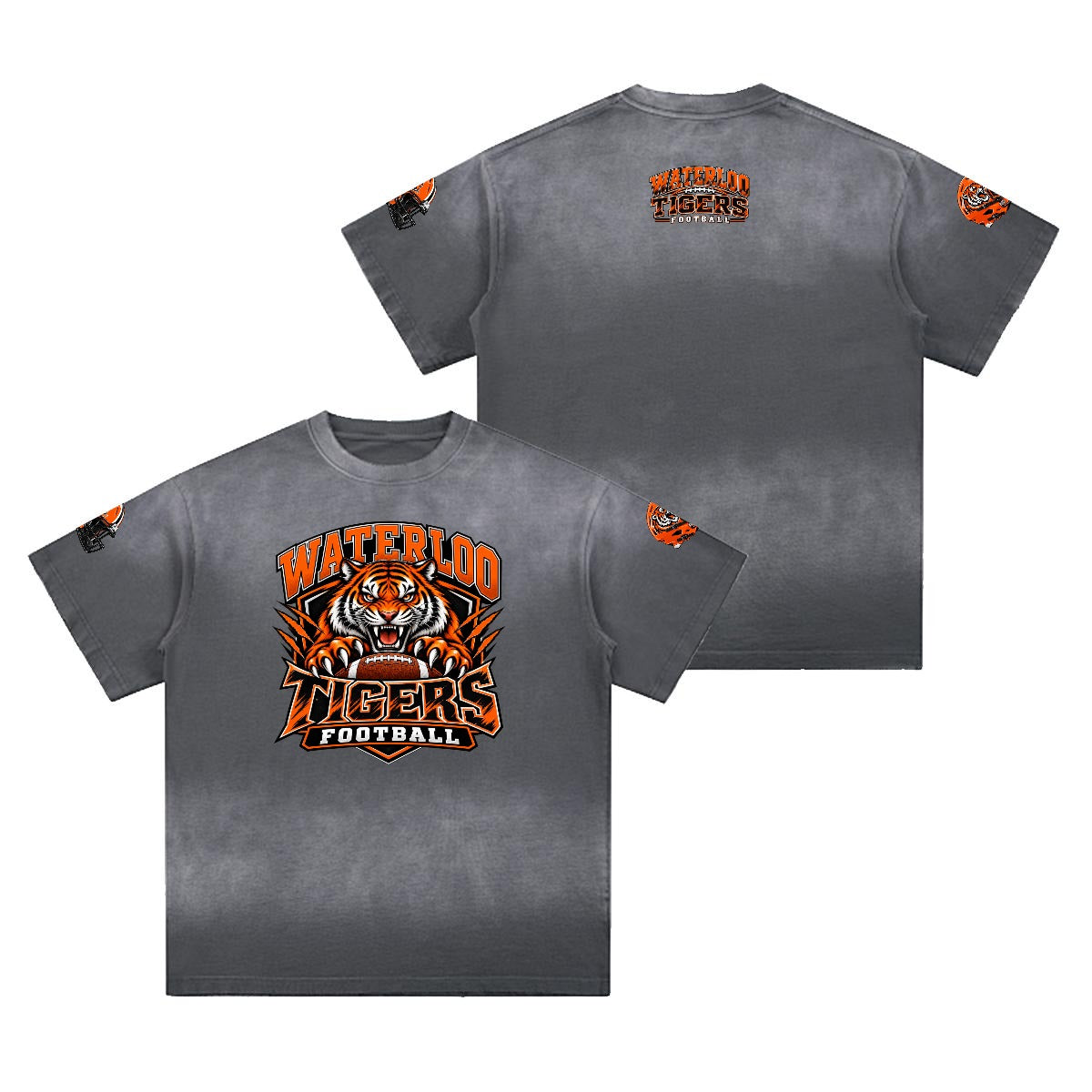 Waterloo Tigers Football Washed Oversized T-Shirt