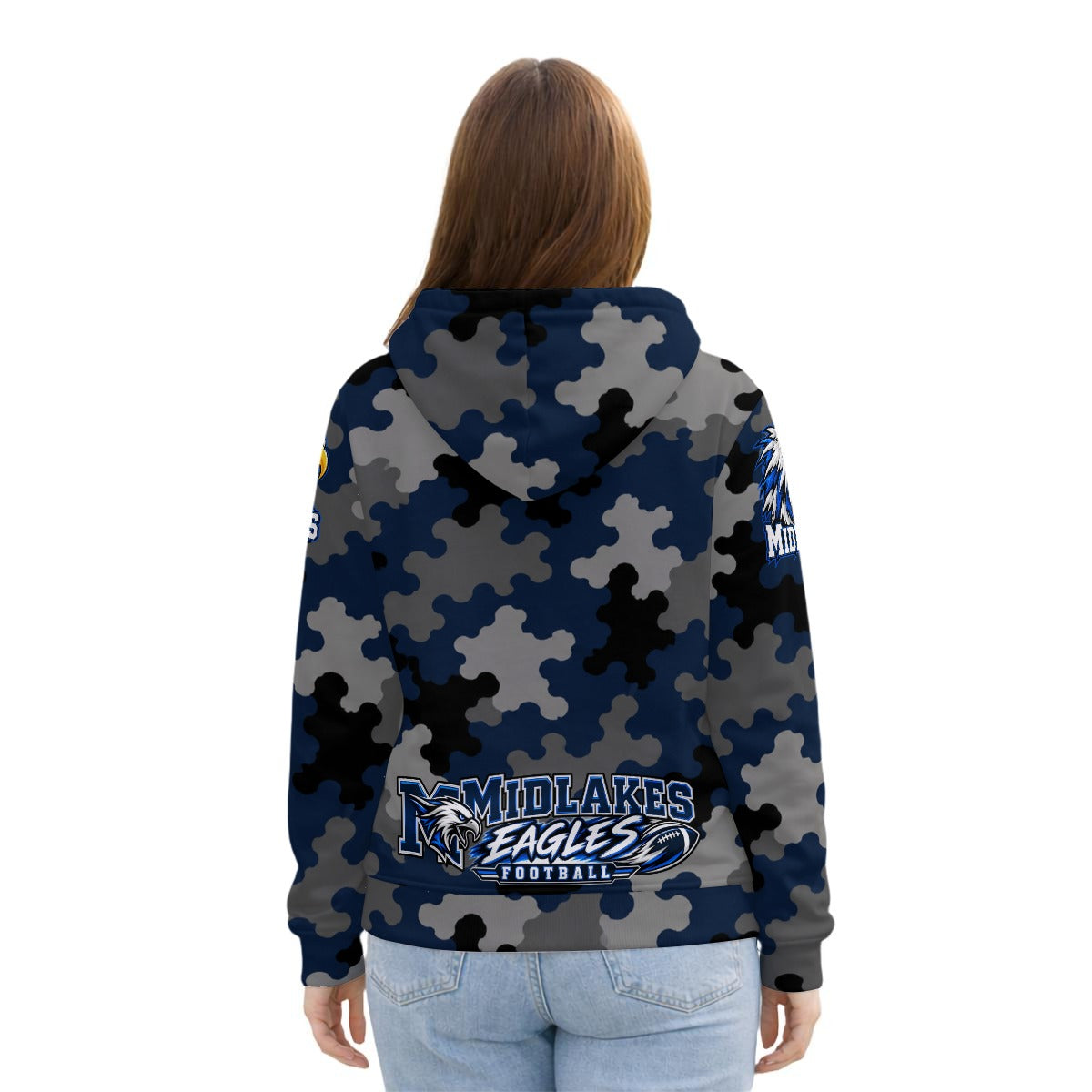 Midlakes Football Women’s Fleece Lined Warm Hoodie