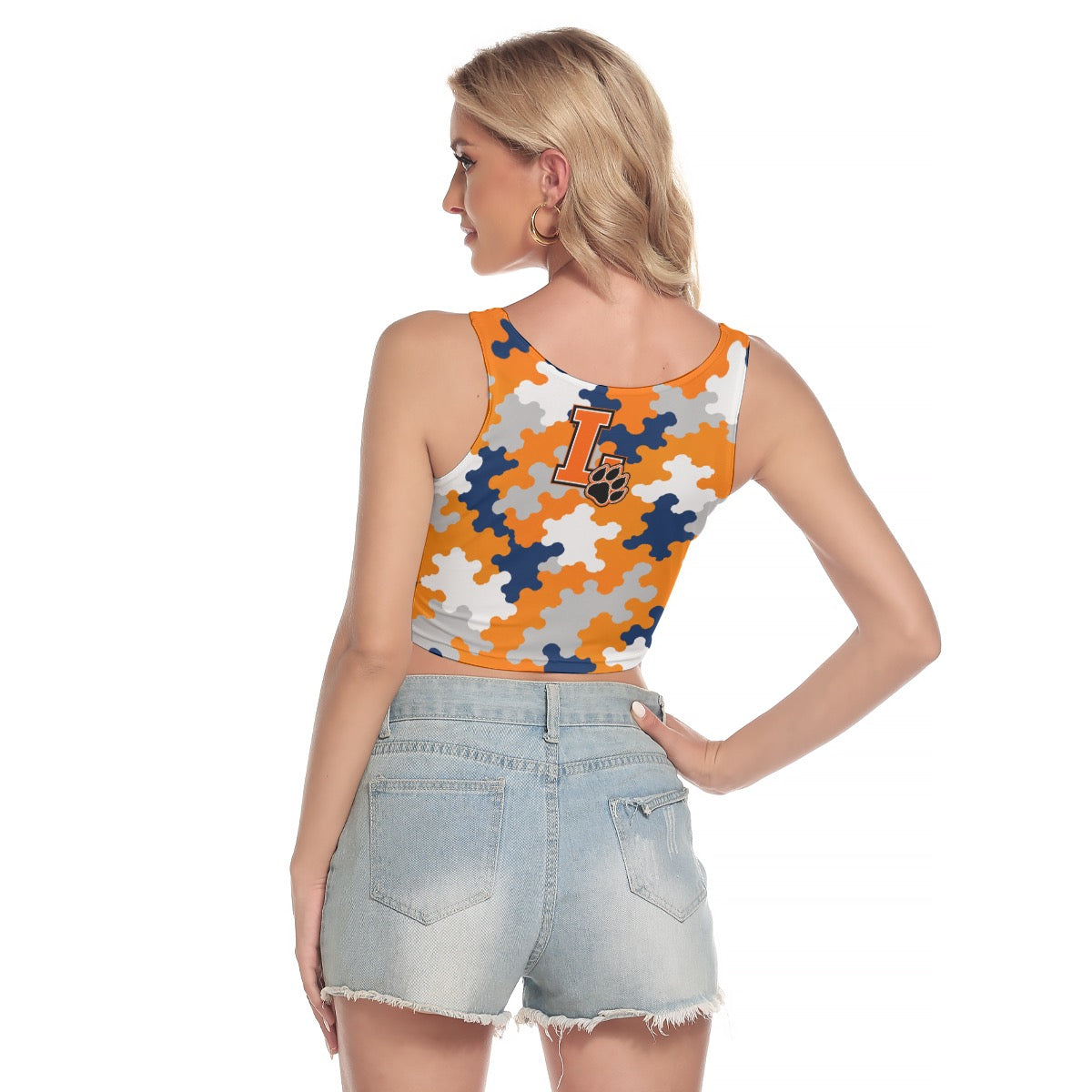 All-Over Print Women's Sport Crop Tank Top