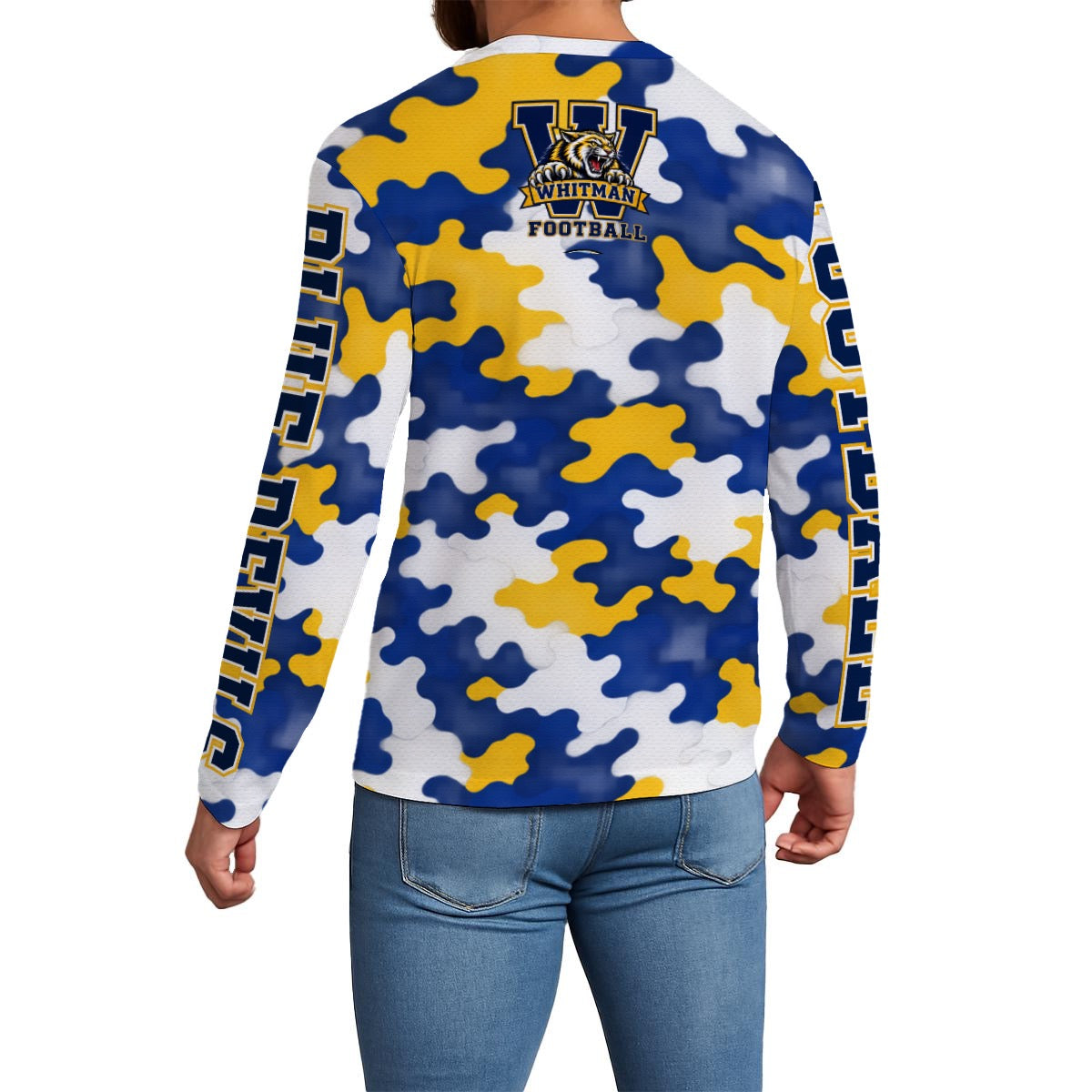 Marcus Whitman Camo Men's Long Sleeve T-Shirt