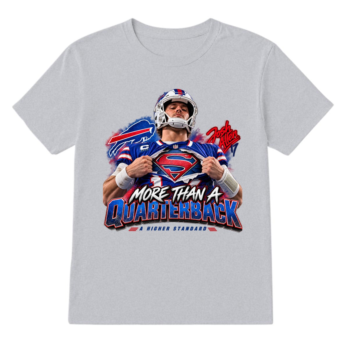 17 is Superman Men's T-Shirt Printed in USA |Gildan 5000 Double DTG