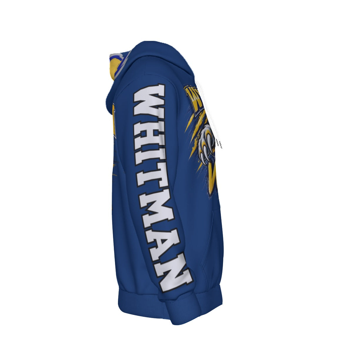 Marcus Whitman Football All-Over Print Men's Thicken Pullover Hoodie
