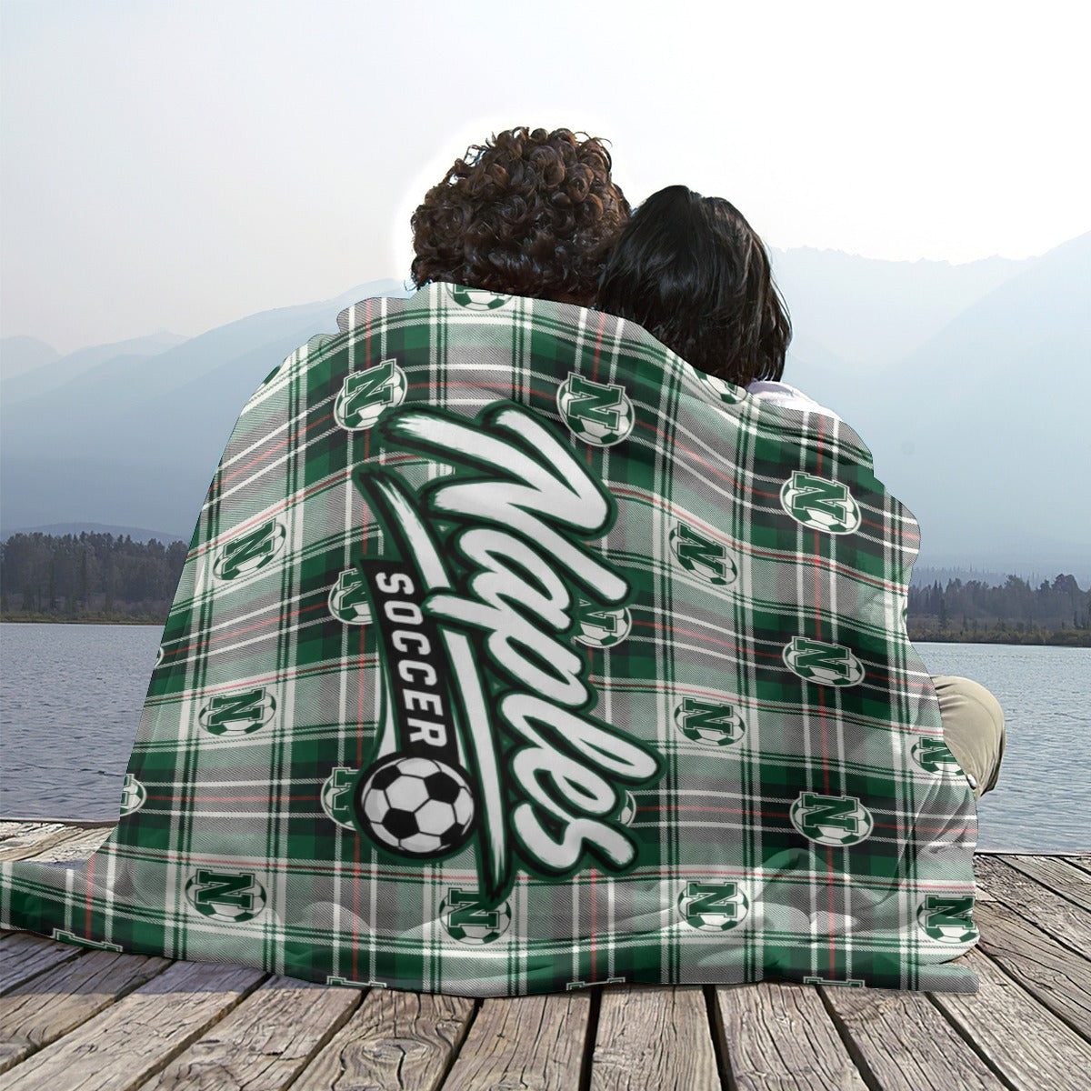 Naples Soccer Single-Side Printing Flannel Blanket