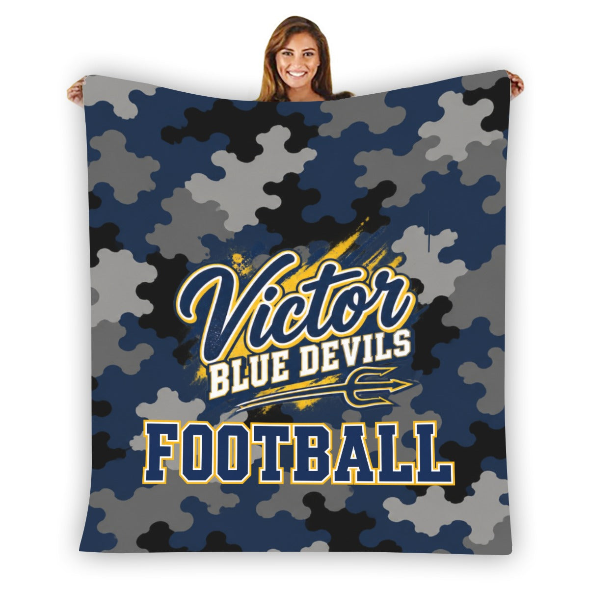 Victor Football Single-Side Printing Flannel Blanket