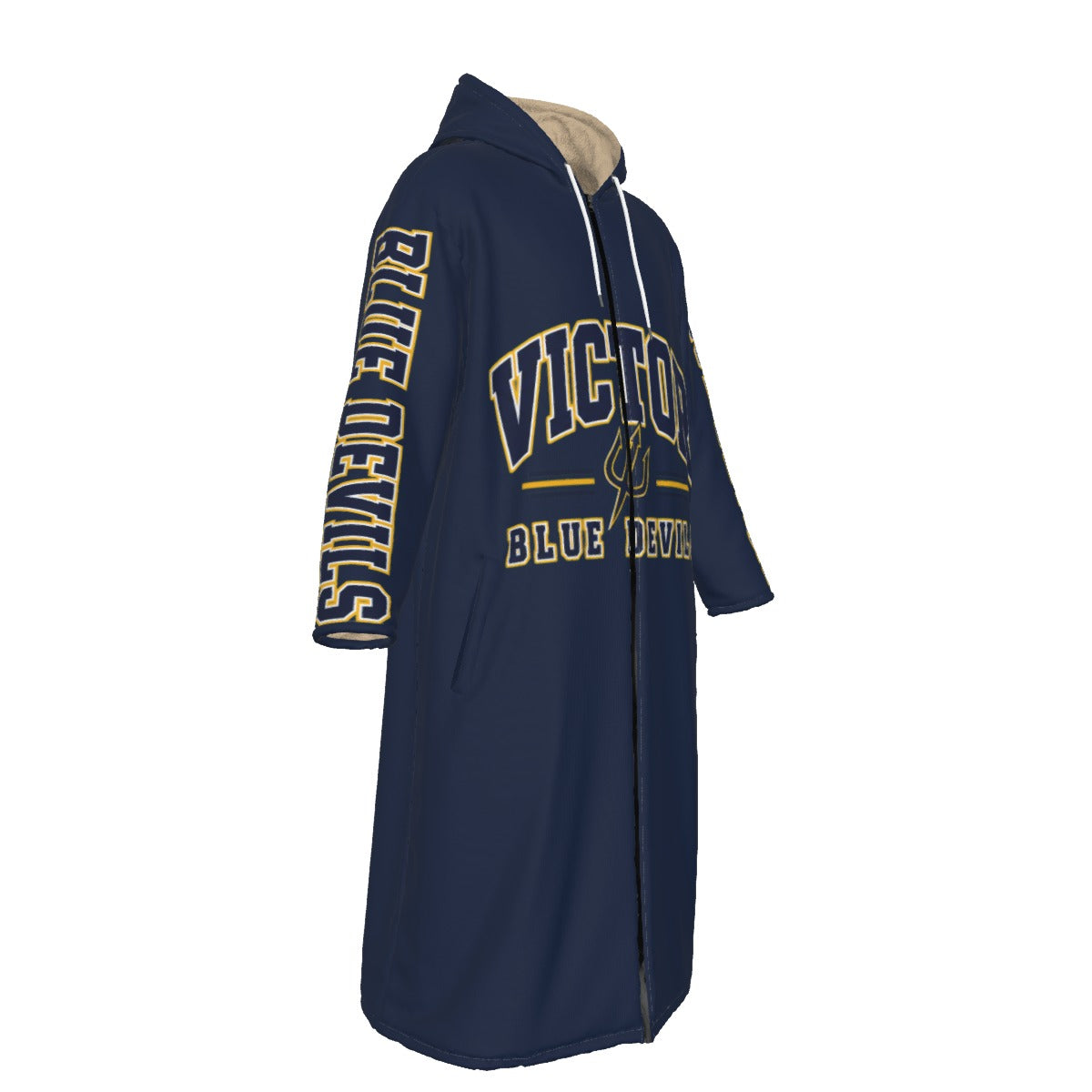 Men's Long Fleece Zip Up Windbreaker