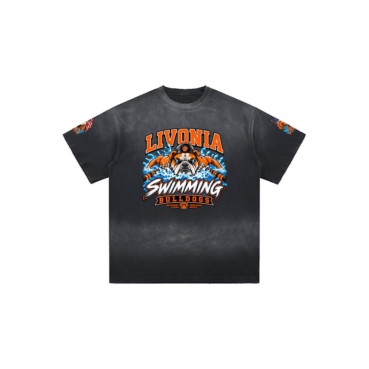 Livonia Swim Distressed Oversized T-Shirt