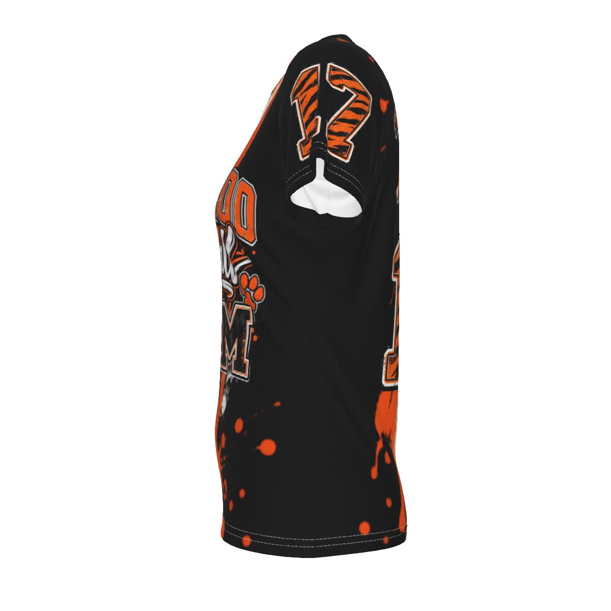 Waterloo Tigers Football Mom V-Neck T-Shirt