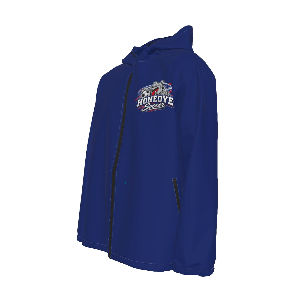 Honeoye Soccer Men's Hooded Zipper Windproof Jacket