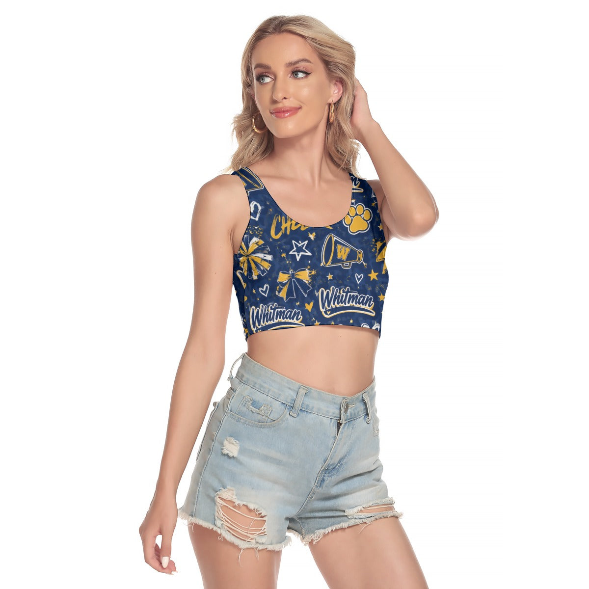 Marcus Whitman Women's Sport Crop Tank Top