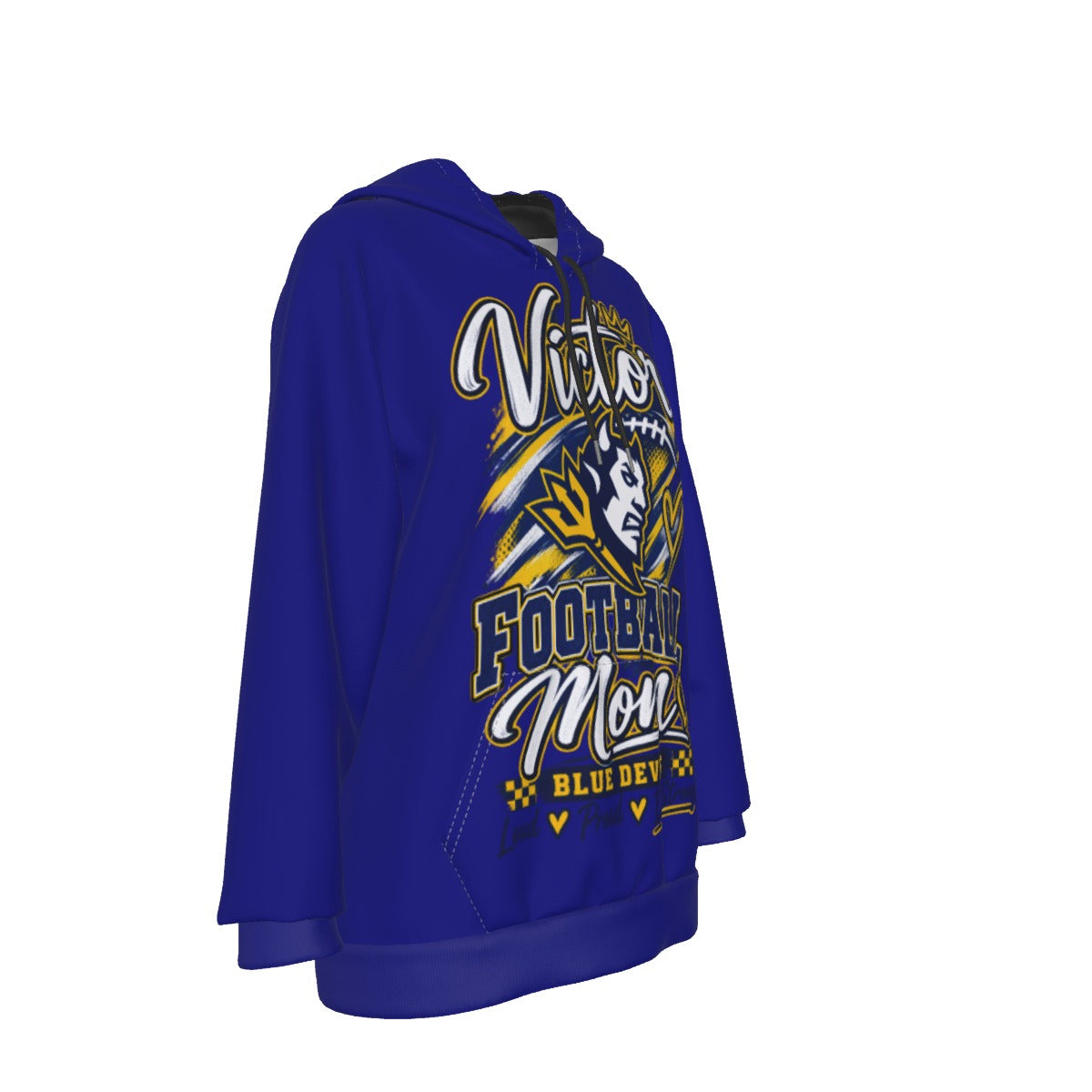 Victor Football Mom All-Over Print Women's Heavy Fleece Hoodie
