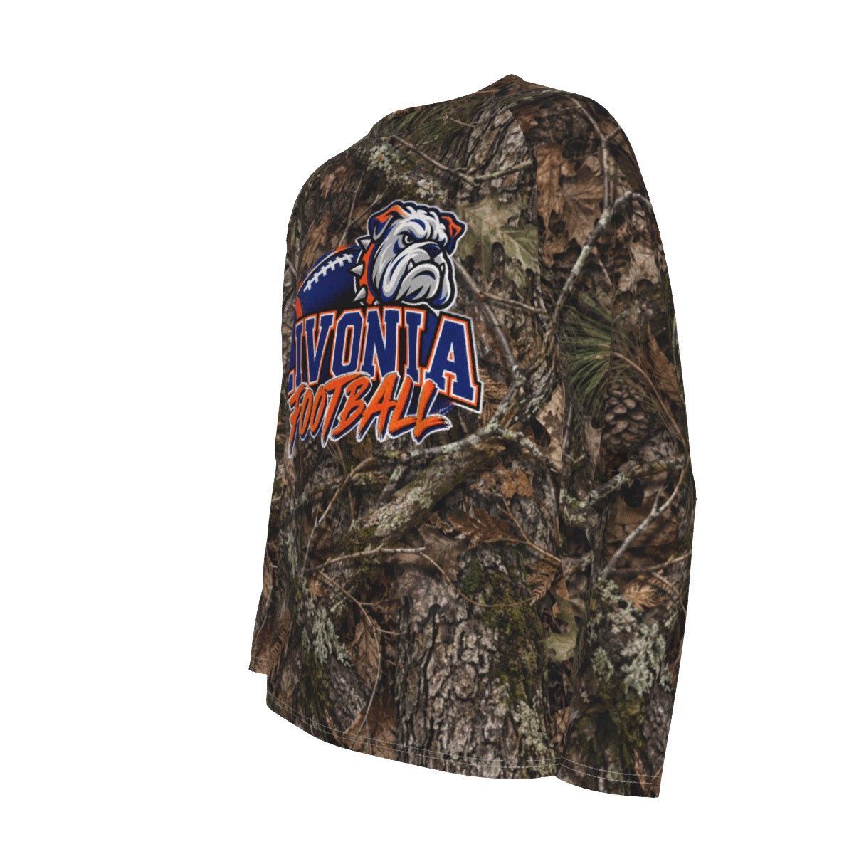 Real Tree Livonia Football Men's Long Sleeve T-shirt With Raglan Sleeve