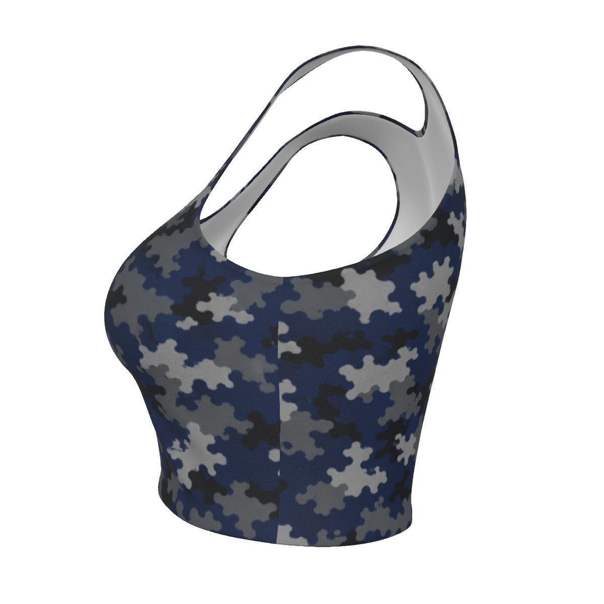 Midlakes Cheer All-Over Print Women's Sport Crop Tank Top