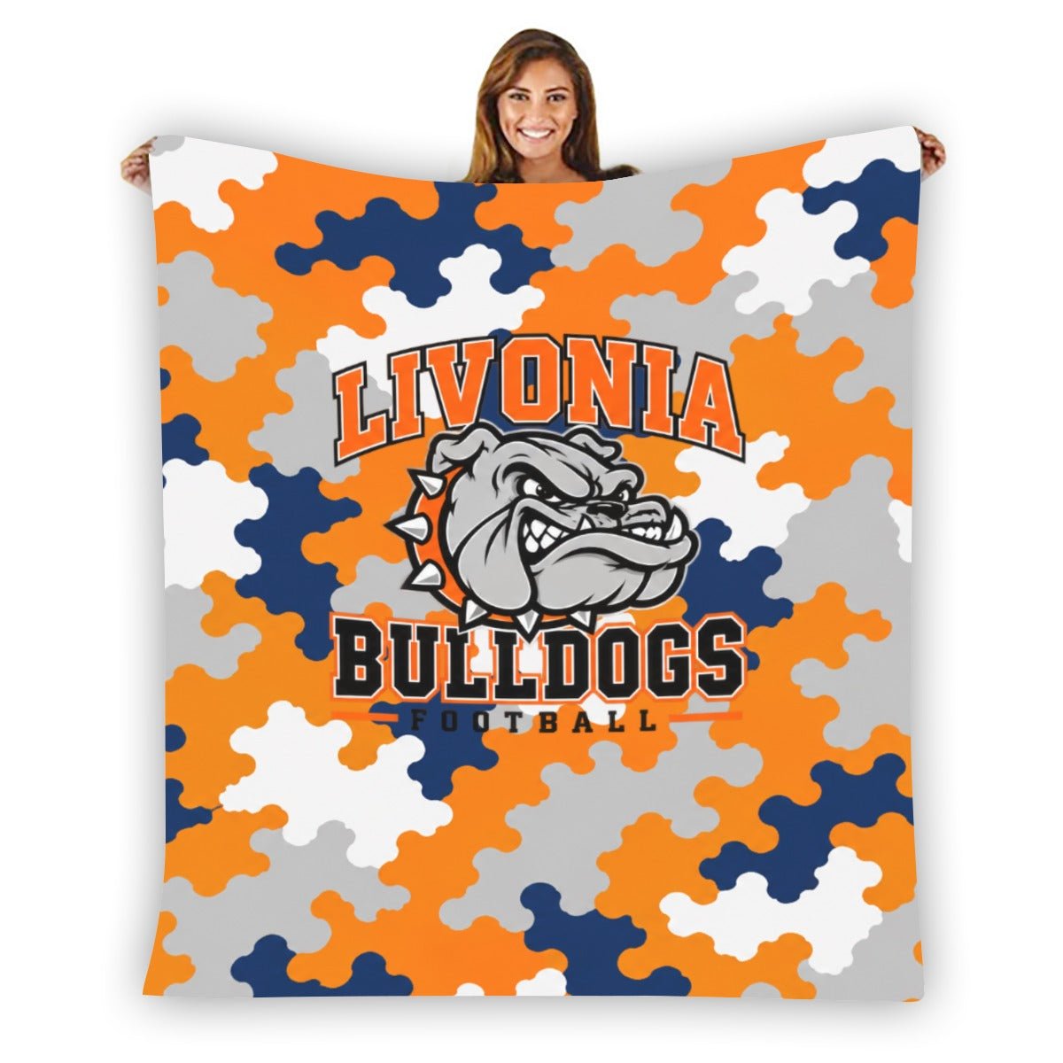 Livonia Soccer Single-Side Printing Flannel Blanket
