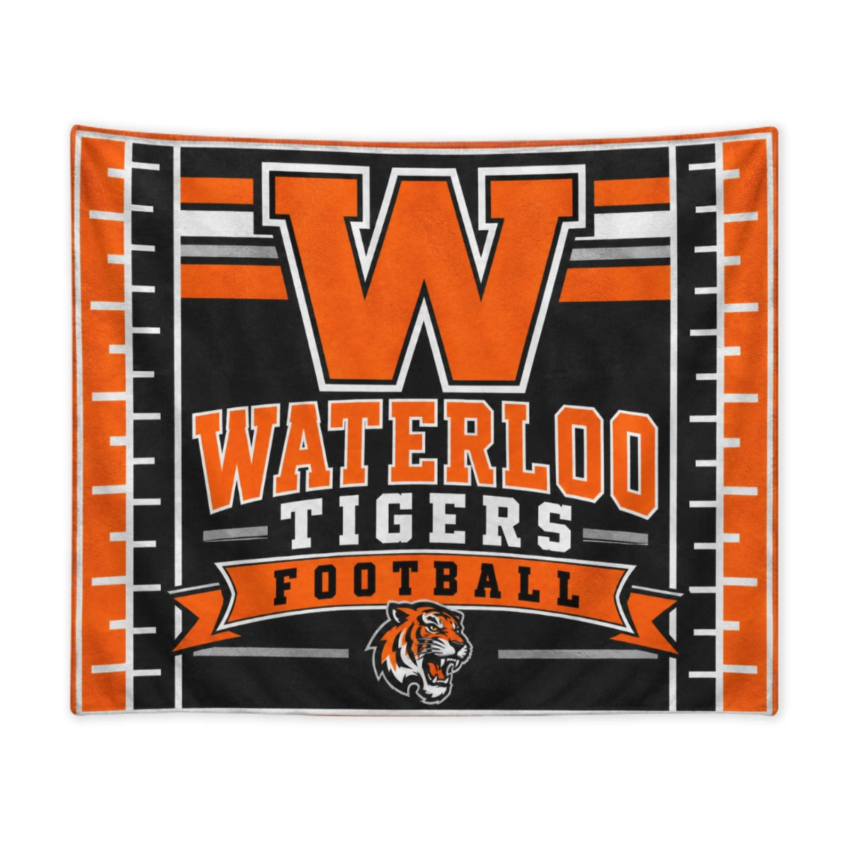 Waterloo Tigers Football Flannel Blanket