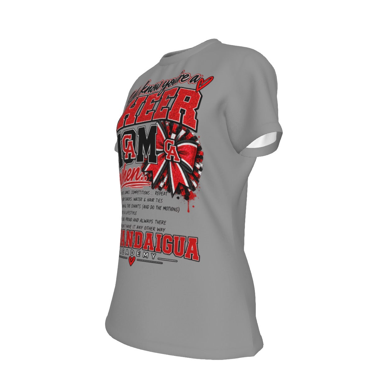 You Know You're A Cheer Mom Women's Round Neck T-Shirt | 190GSM Cotton