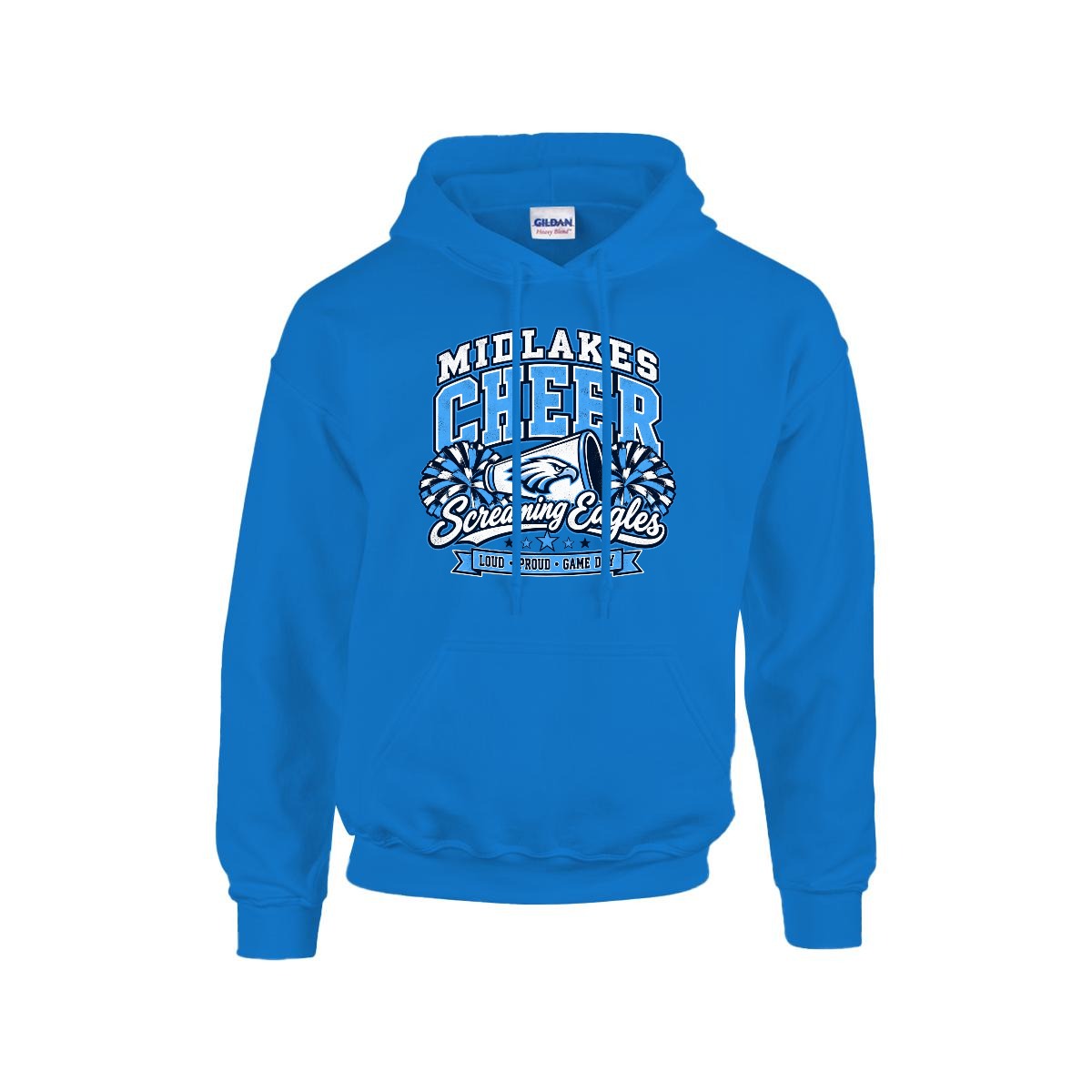 Men's Hoodie Printed in USA |Gildan 18500 Double DTG