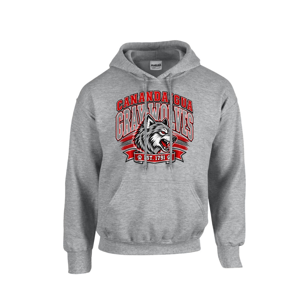 Canandaigua Academy Men's Hoodie | Gildan 18500 | Double DTG