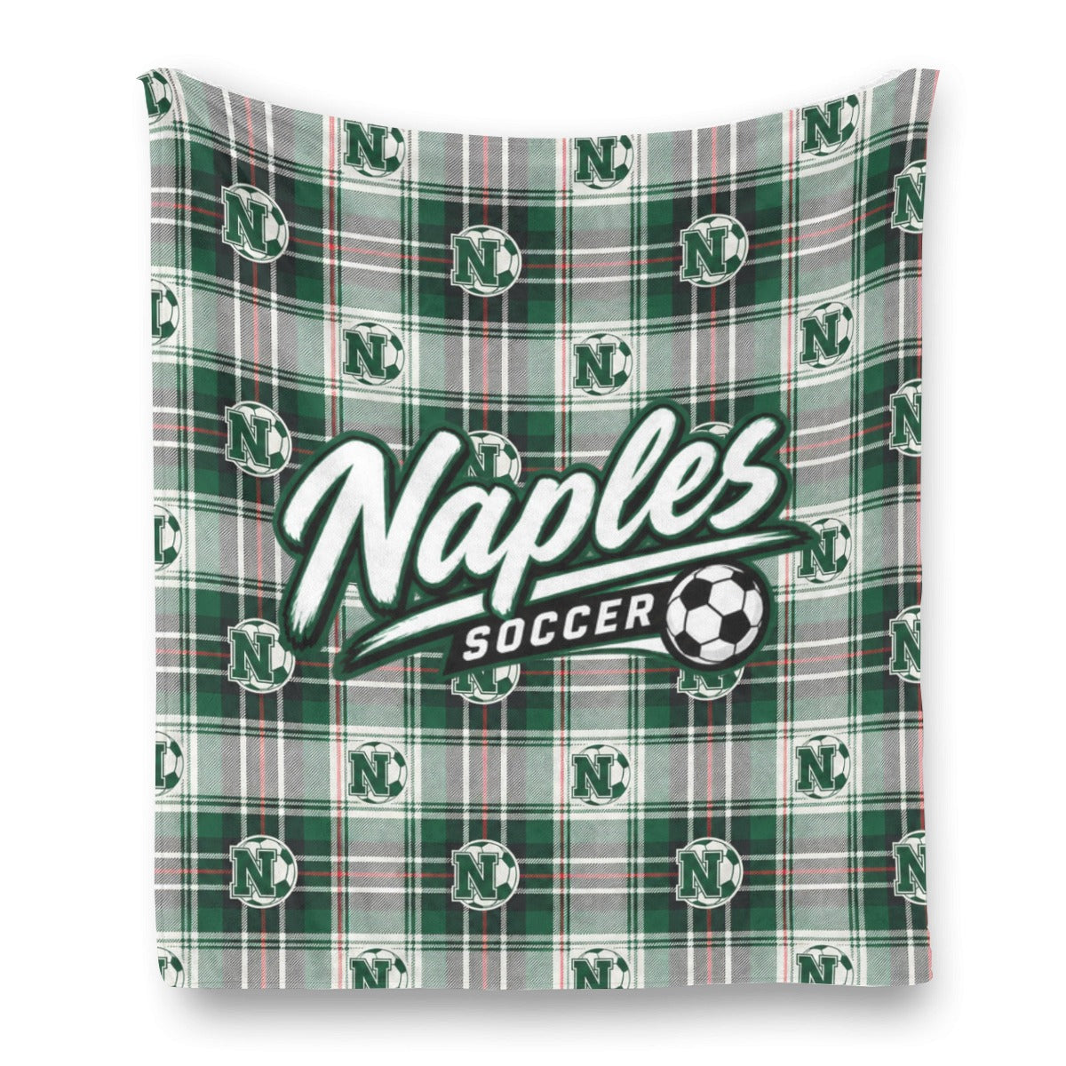 Naples Soccer Single-Side Printing Flannel Blanket