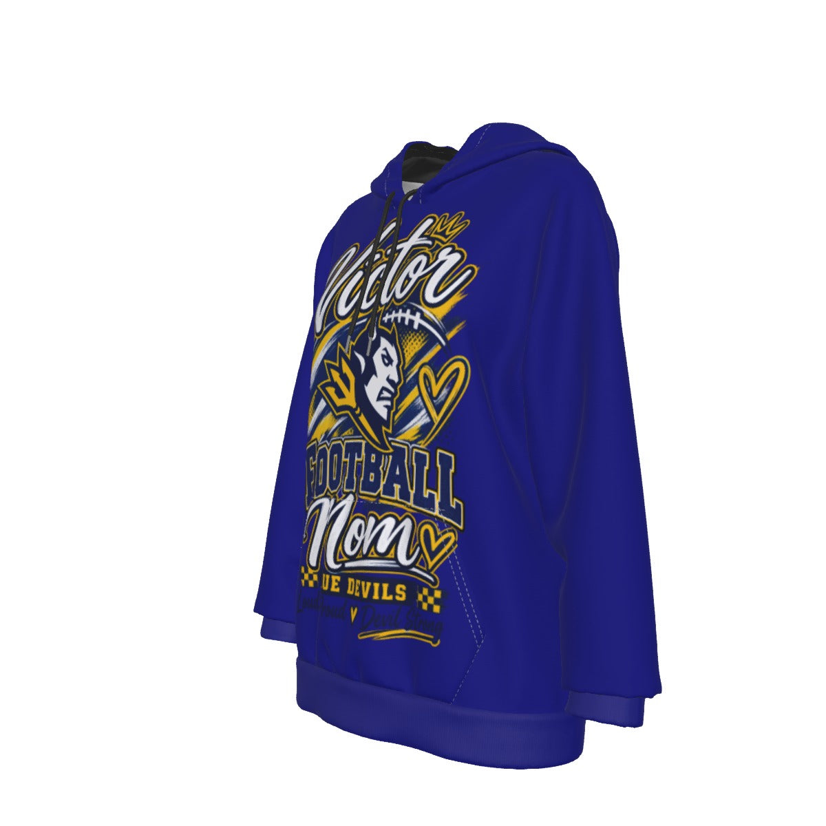 Victor Football Mom All-Over Print Women's Heavy Fleece Hoodie