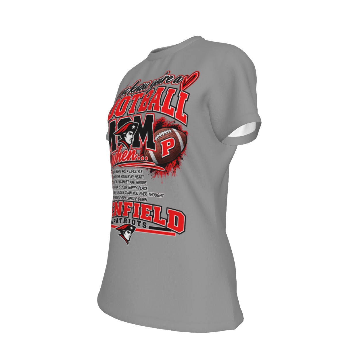 Penfield You Know You're A Football Mom Women's Round Neck T-Shirt | 190GSM Cotton