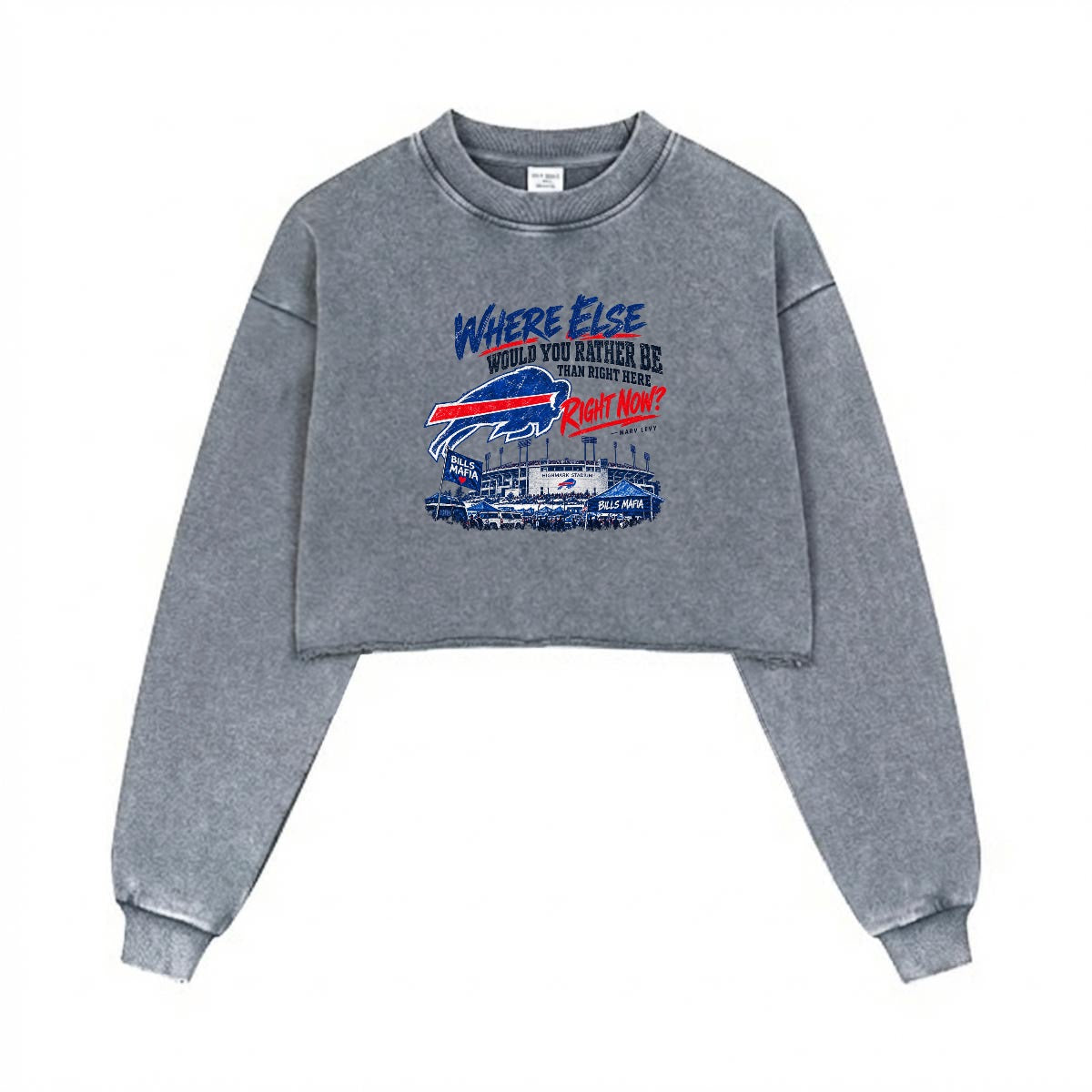 Women’s Cropped Distressed Sweatshirt|380GSM Cotton DTG