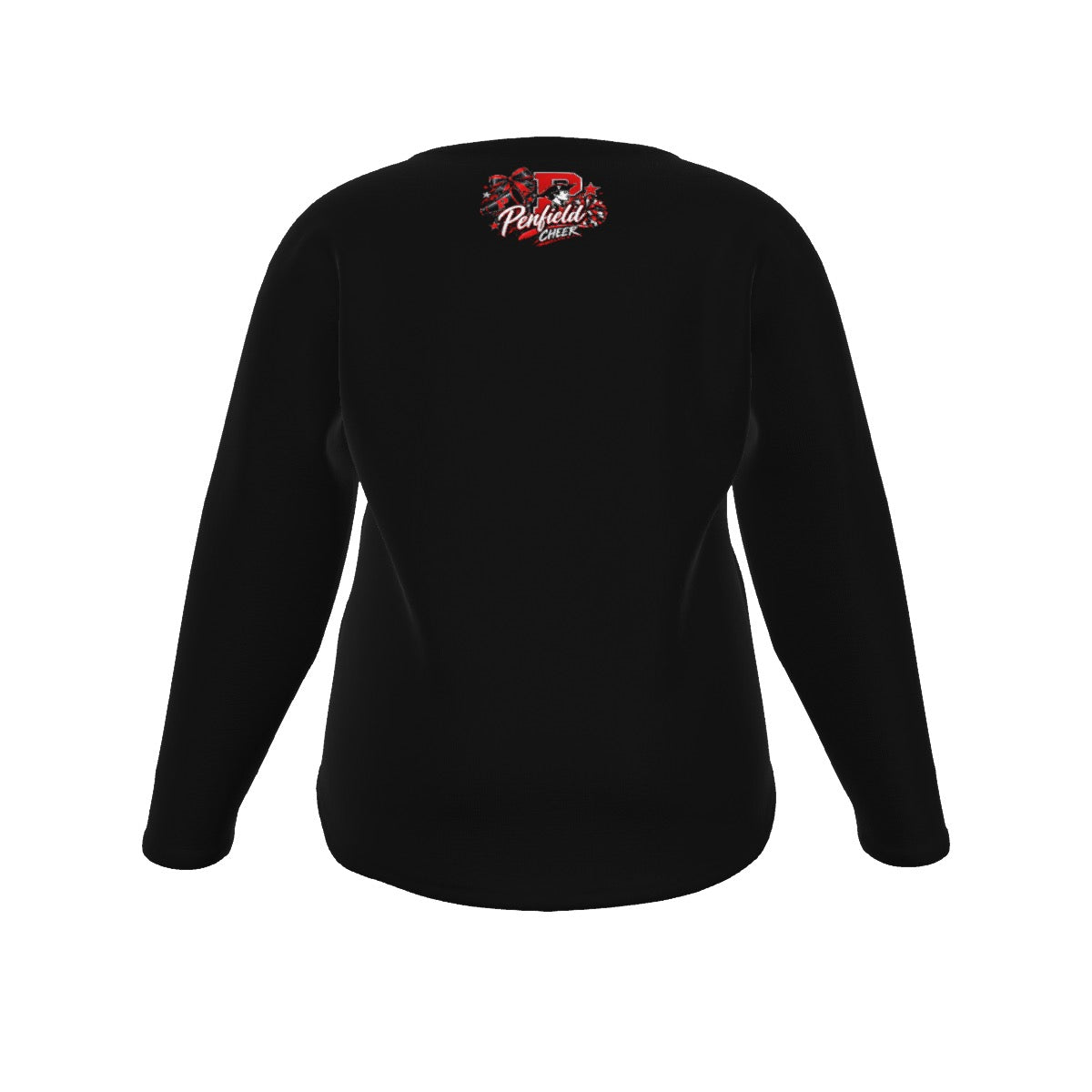 Penfield Cheer Mom V-Neck T-Shirt With Curved Hem (Plus Size)