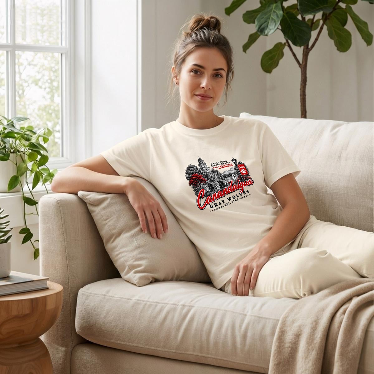 Canandaigua Academy Women's T-Shirt | Comfort Colors C1717 | Double DTG