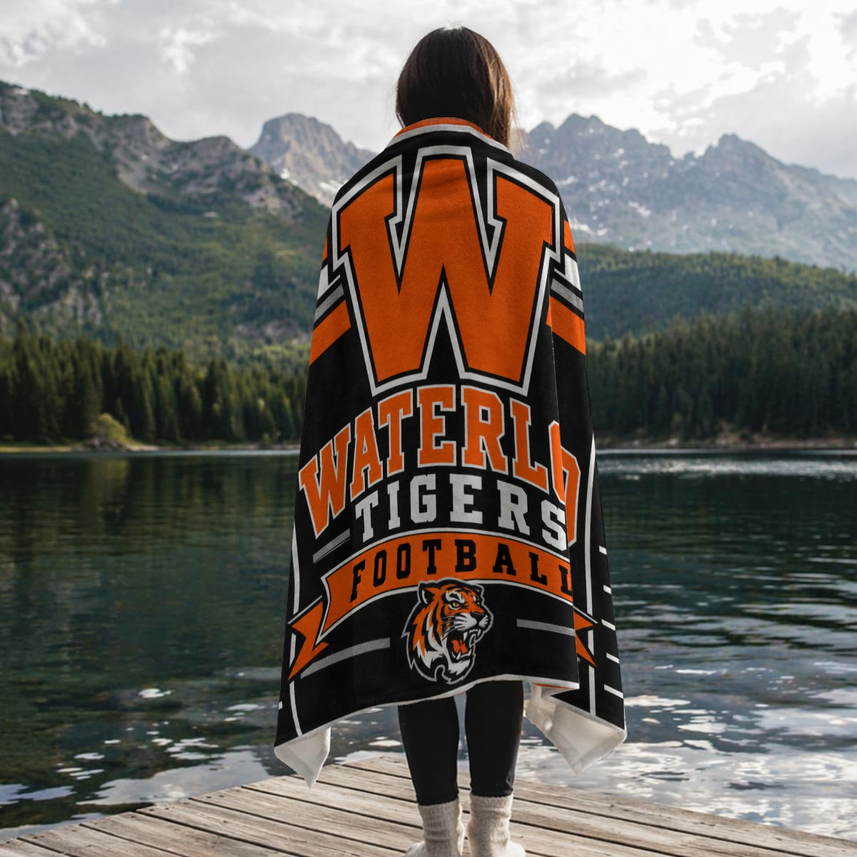 Waterloo Tigers Football Flannel Blanket