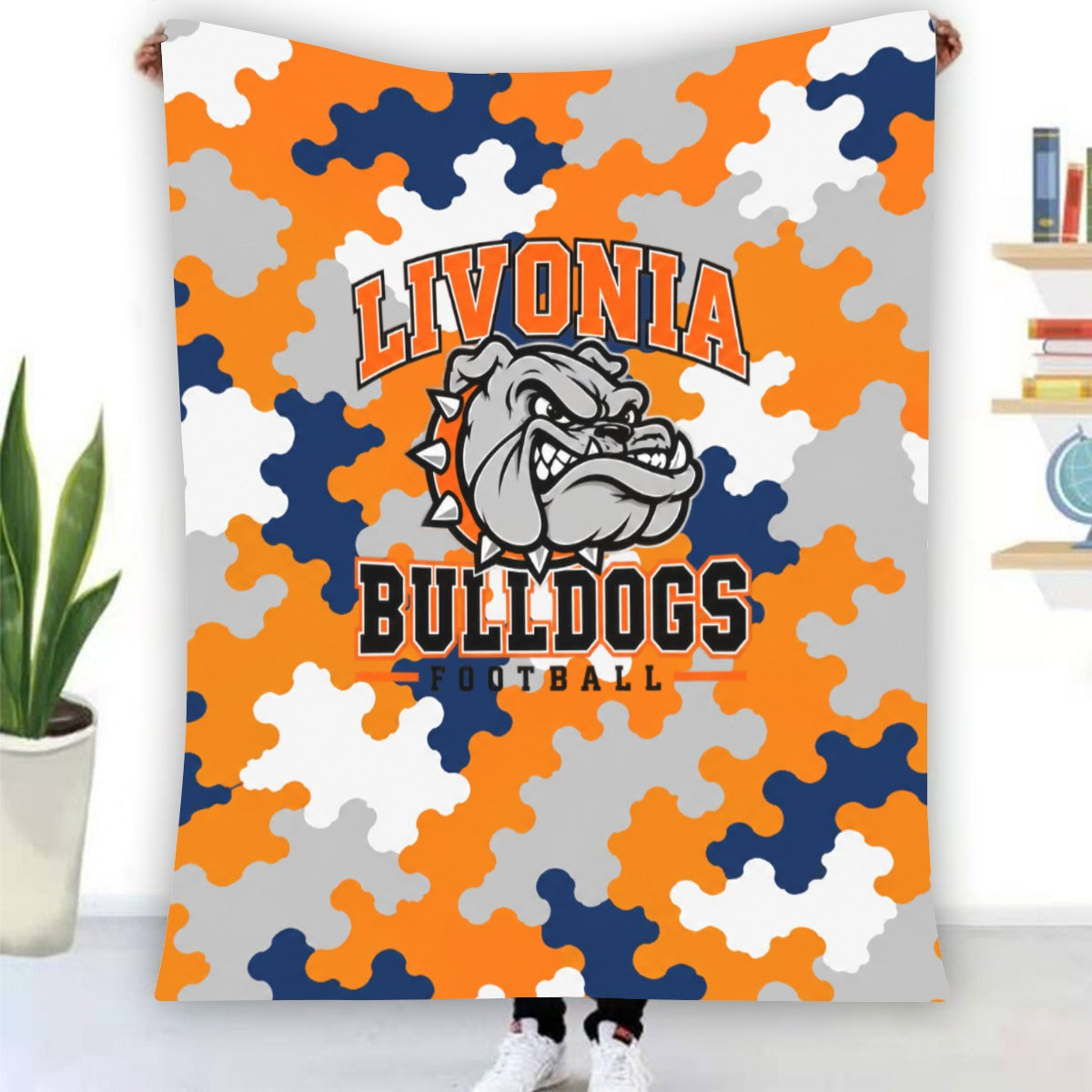 Livonia Soccer Single-Side Printing Flannel Blanket