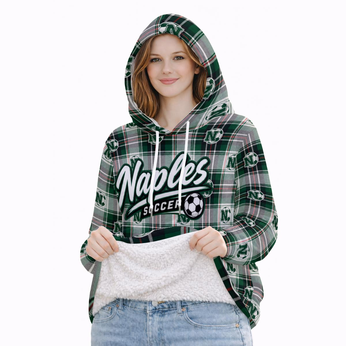 Naples Soccer Women’s Fleece Lined Warm Hoodie