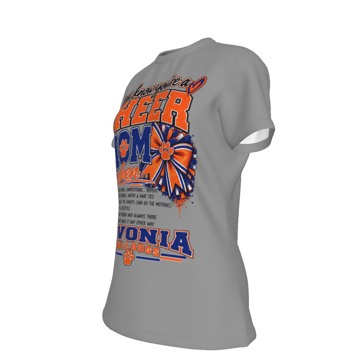 You Know You're A Livonia Cheer Mom Women's Round Neck T-Shirt