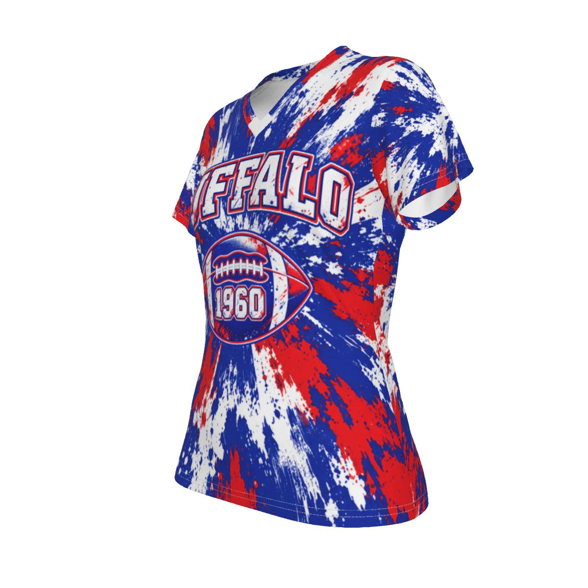 Women's Bills Mafia Vibrant Print V-Neck Tee