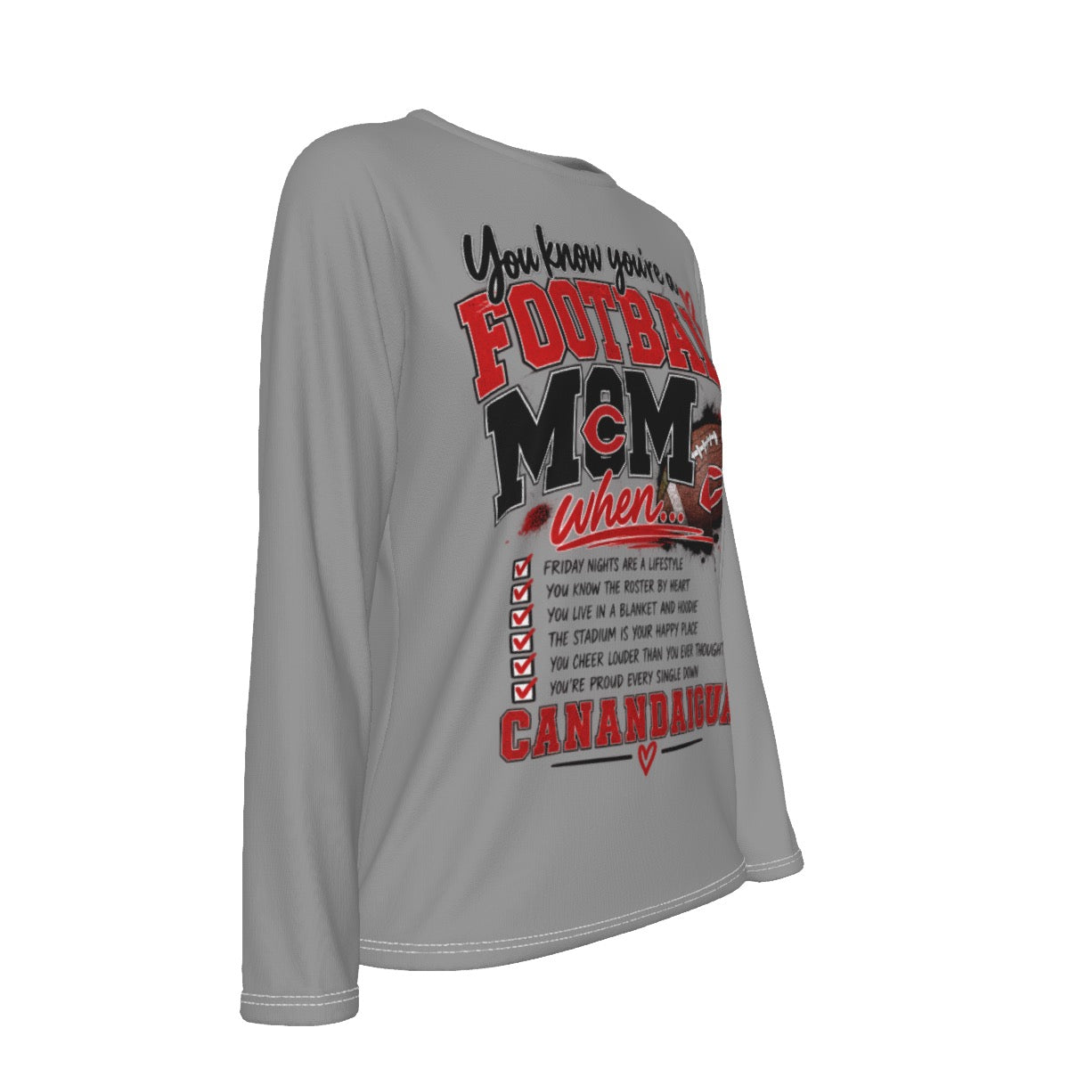 You Know You're A Football Mom Women's Oversized T-shirt | 190GSM Cotton