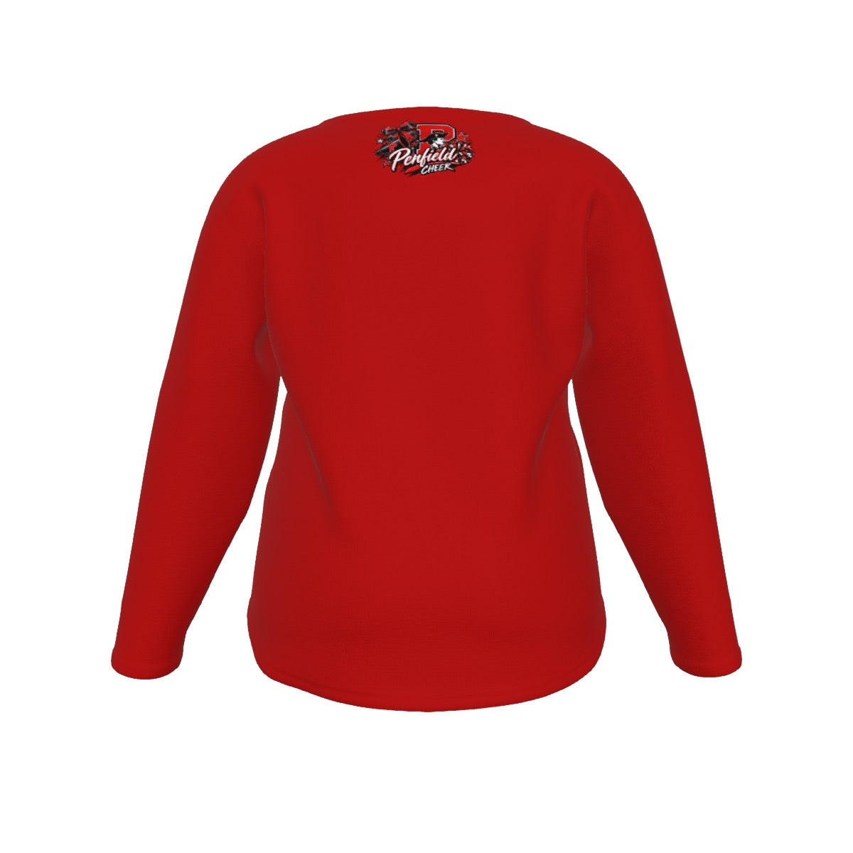 Penfield Cheer Mom Women's V-Neck T-Shirt With Curved Hem (Plus Size)