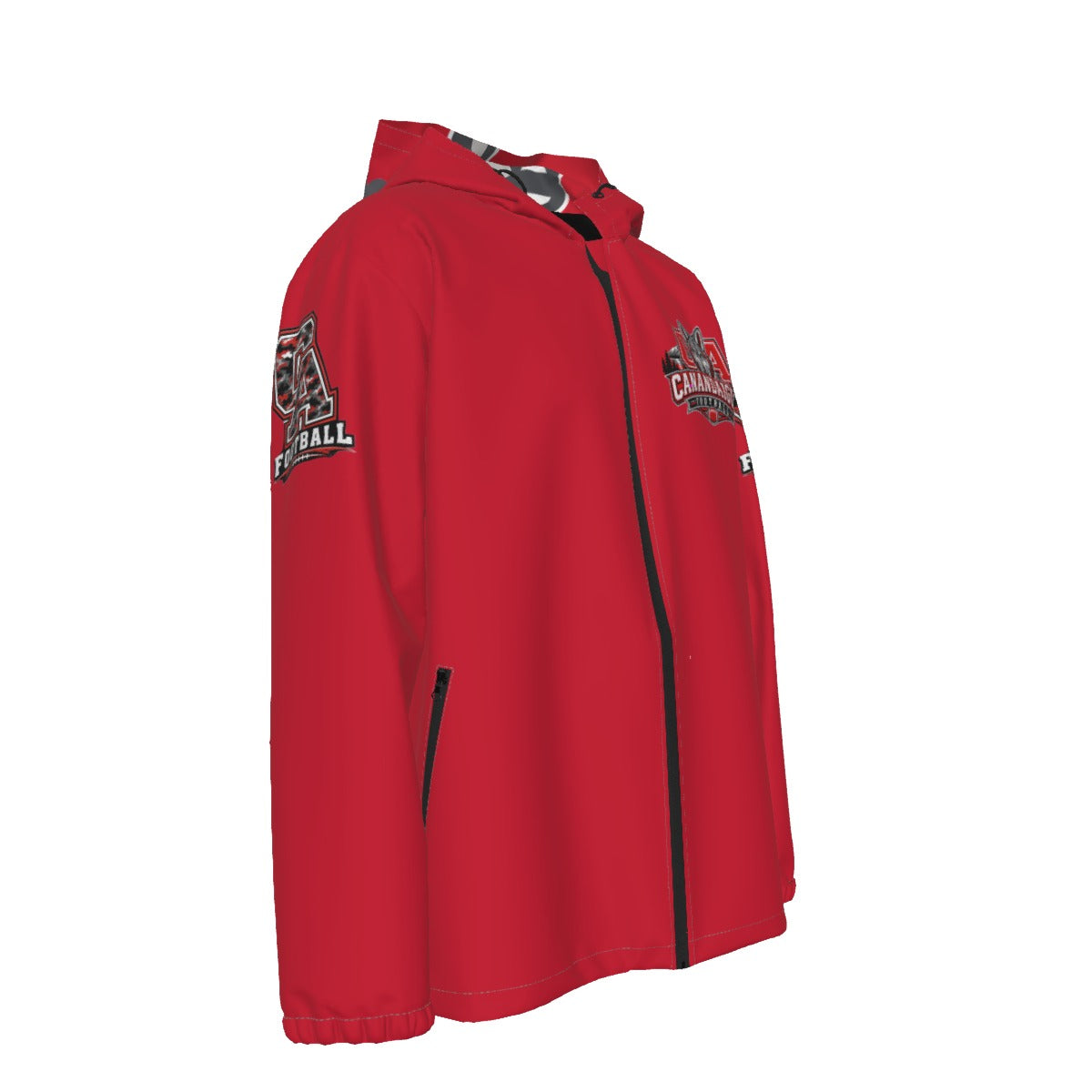 Canandaigua Football Men's Hooded Zipper Windproof Jacket