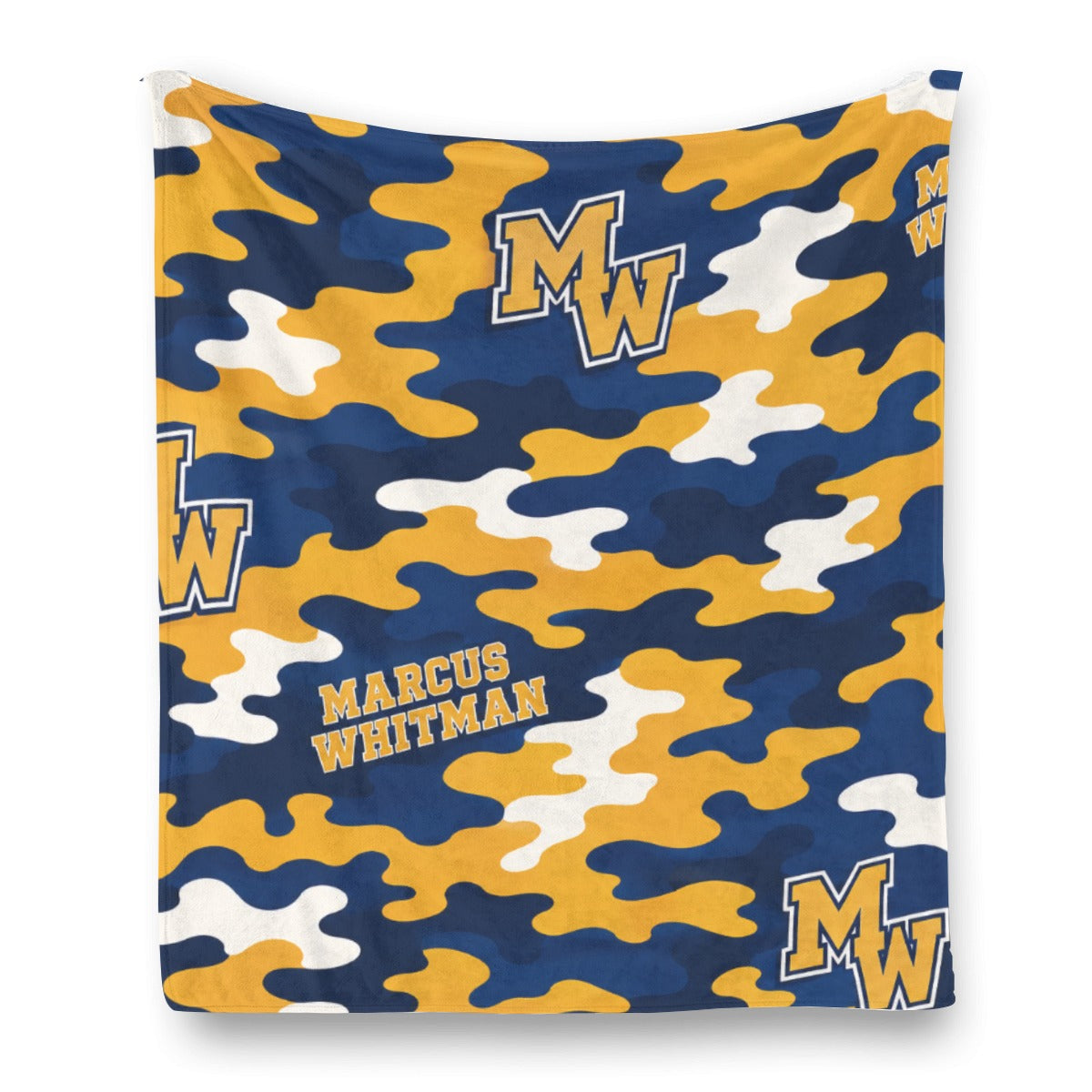 Marcus Whitman Single-Side Printing Flannel Blanket