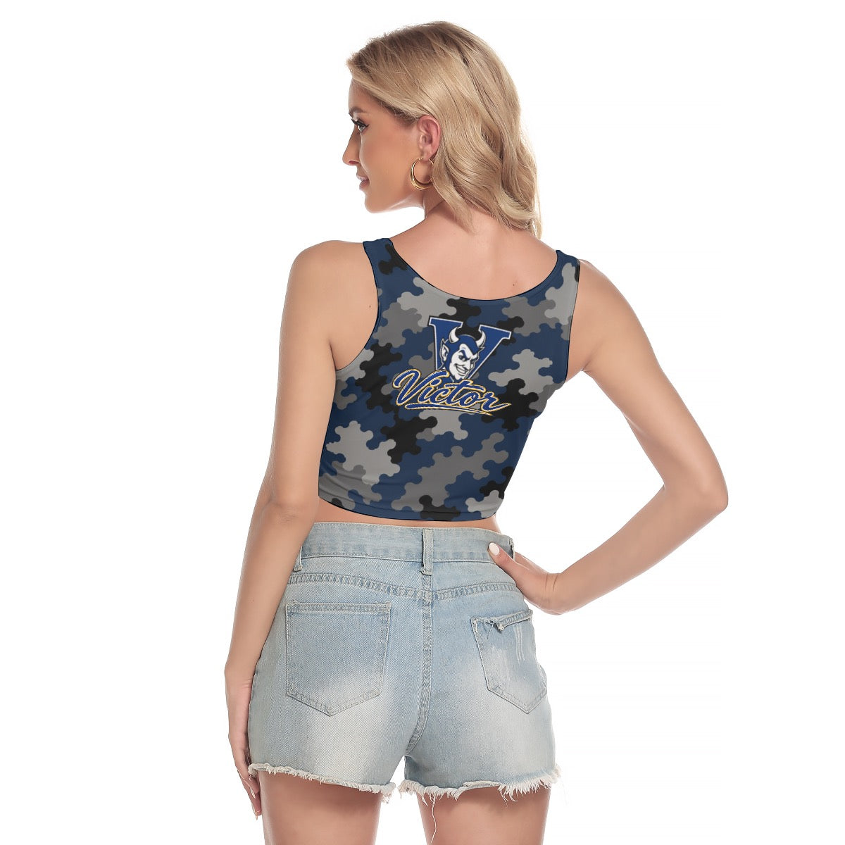 Victor Cheer Women's Sport Crop Tank Top