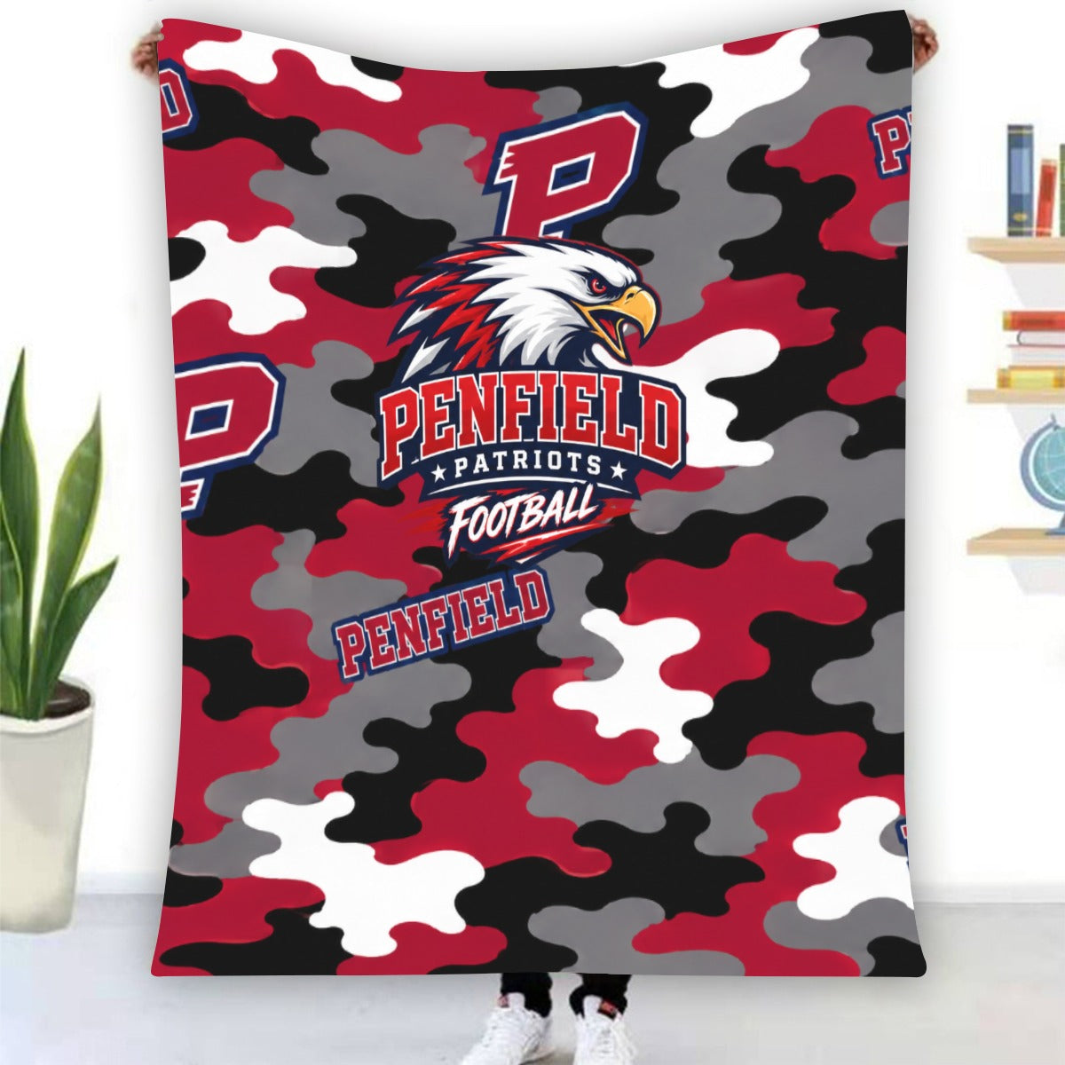 Penfield Football Single-Side Printing Flannel Blanket