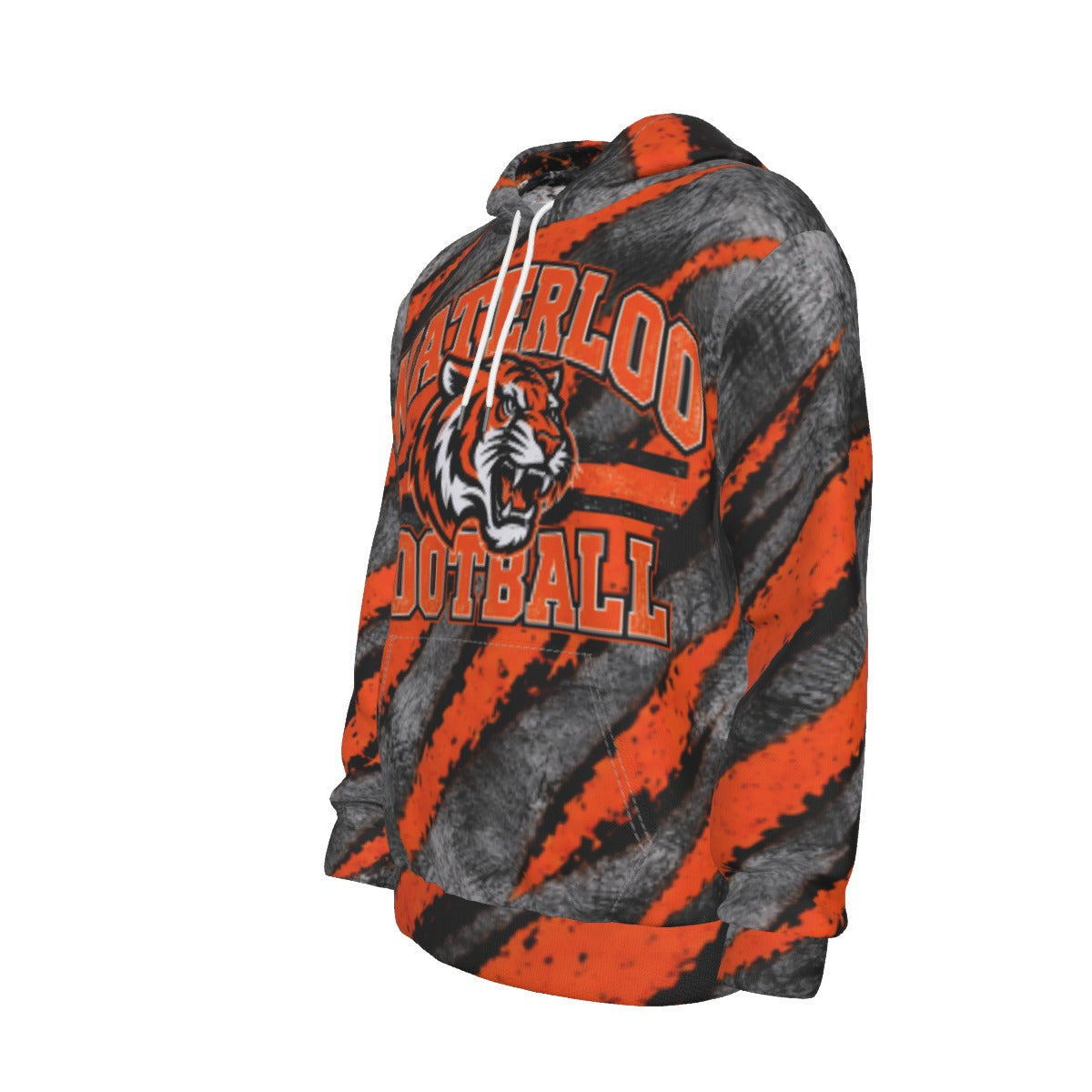 Waterloo Tiger Stripe Football Hoodie