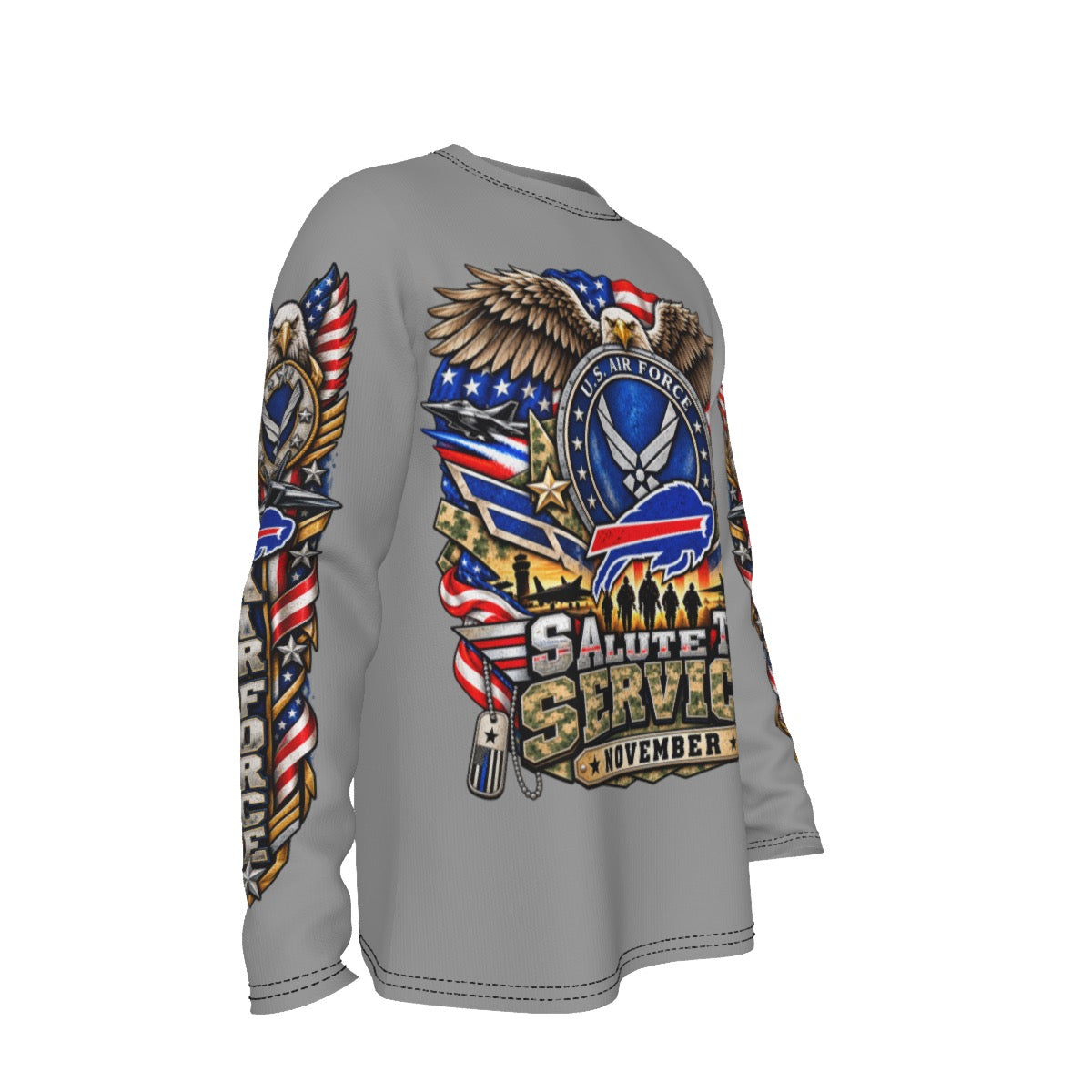 Bills-Themed Salute to Service Long Sleeve T-Shirt – U.S. Air Force