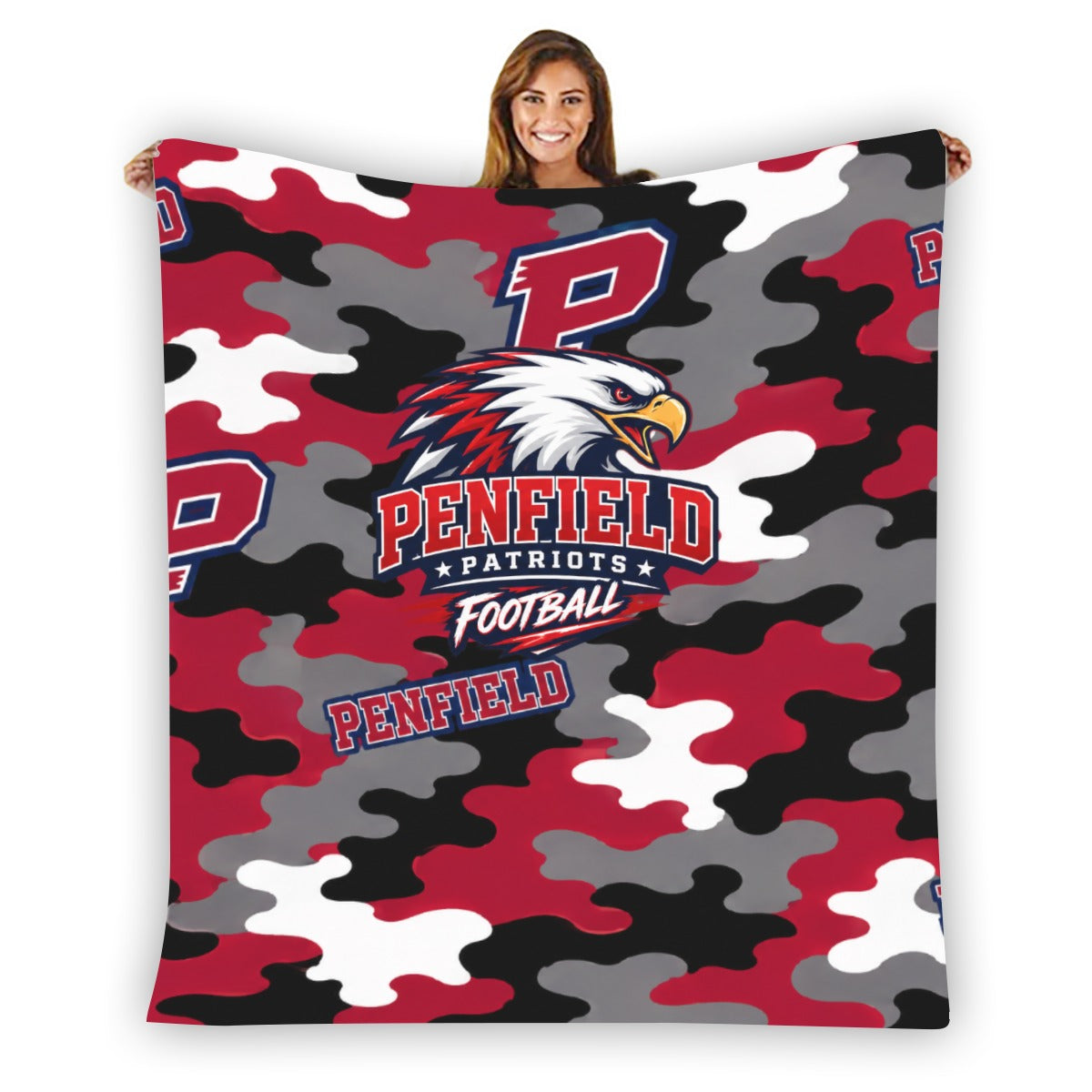 Penfield Football Single-Side Printing Flannel Blanket