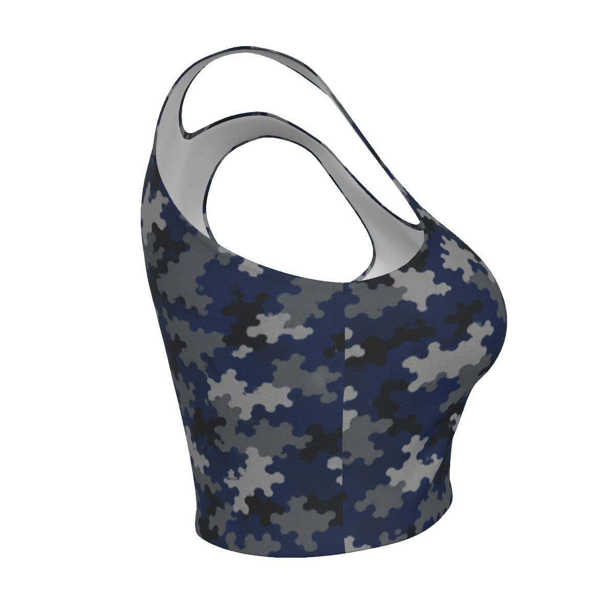 Midlakes Cheer All-Over Print Women's Sport Crop Tank Top