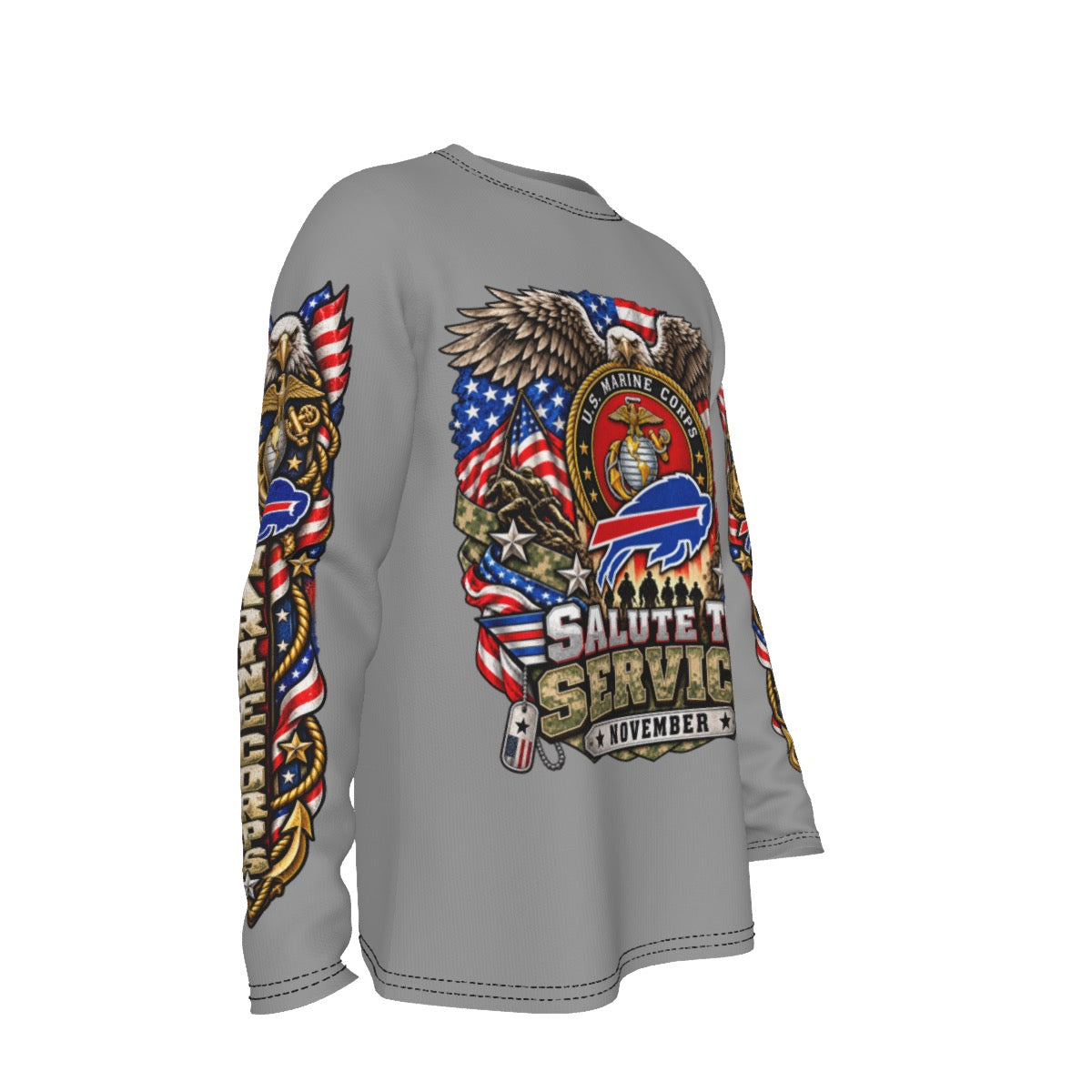Bills-Themed Salute to Service Long Sleeve T-Shirt – USMC