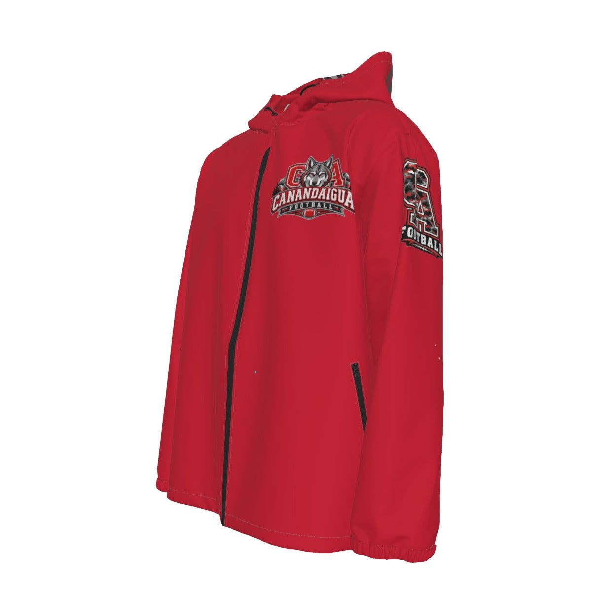 Canandaigua Football Men's Hooded Zipper Windproof Jacket